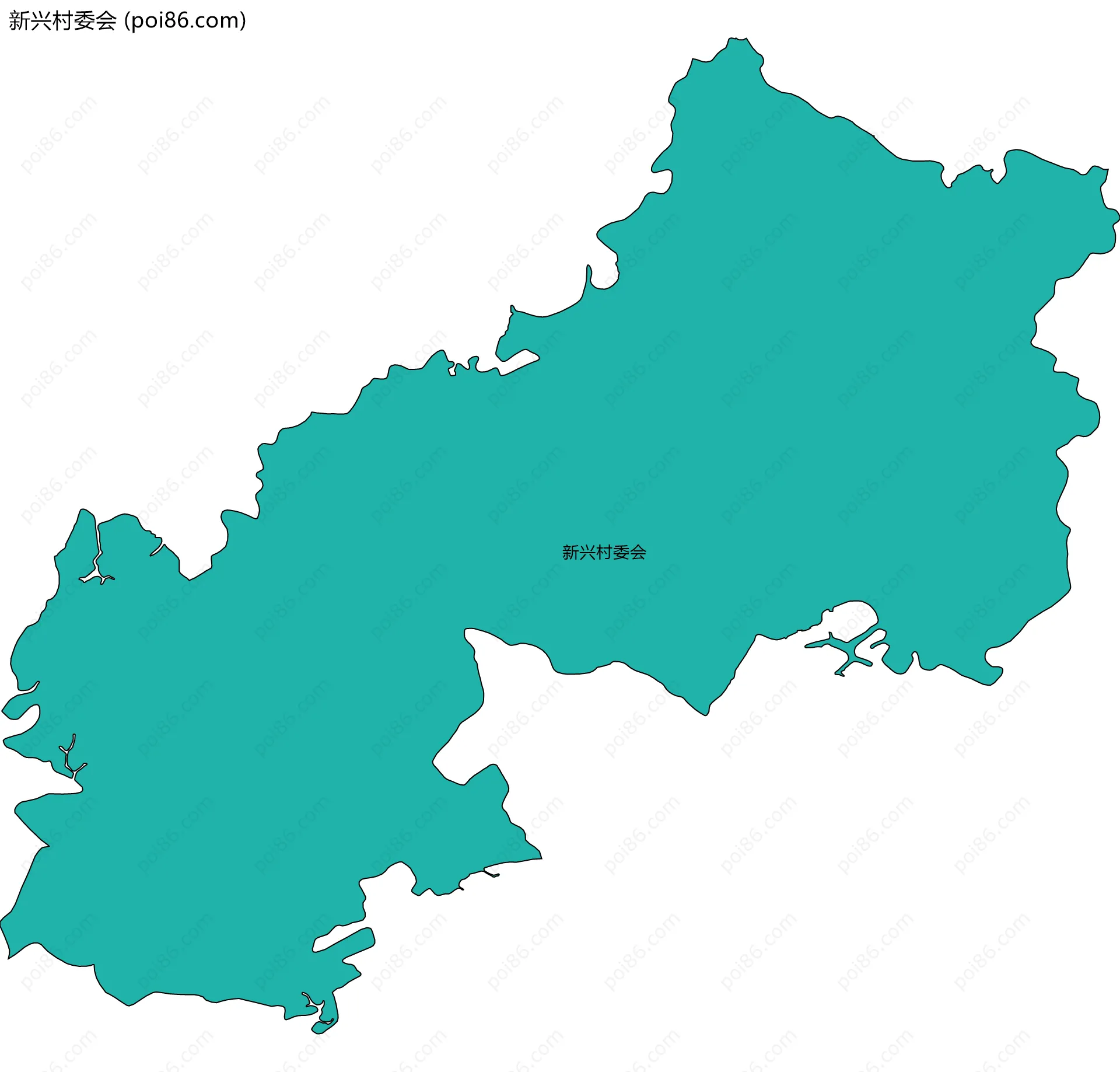 新兴村委会边界地图