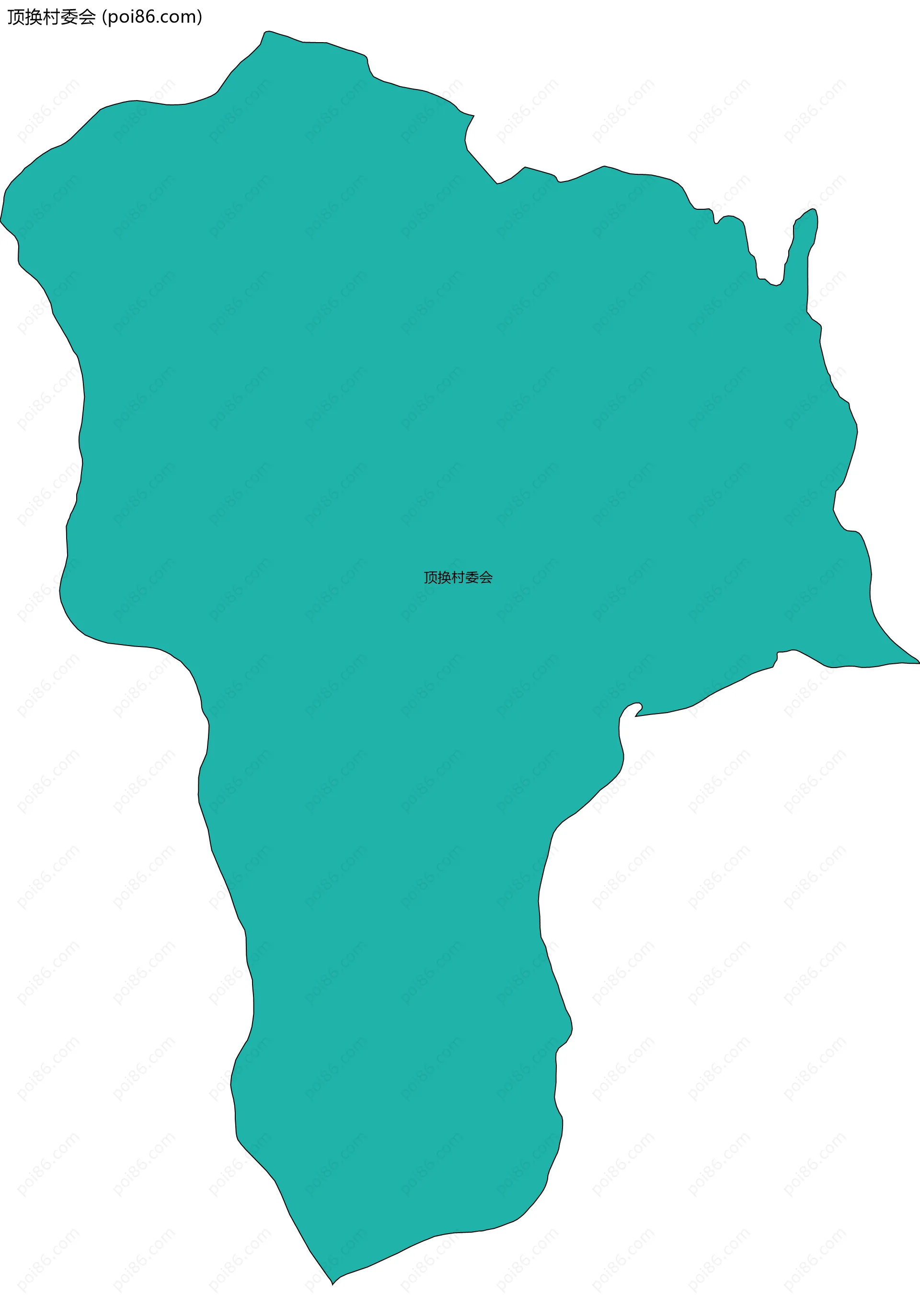 顶换村委会边界地图