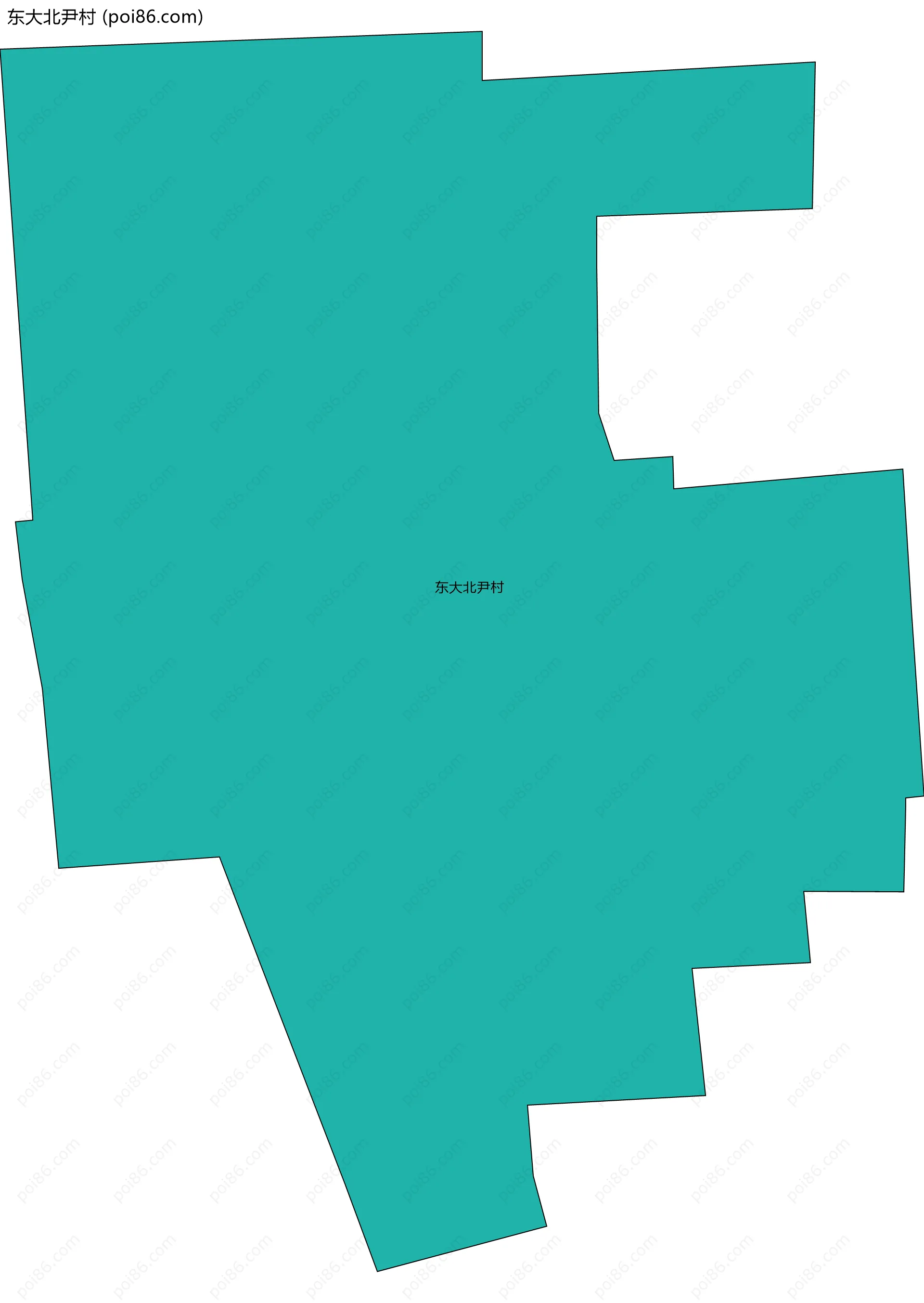 东大北尹村边界地图