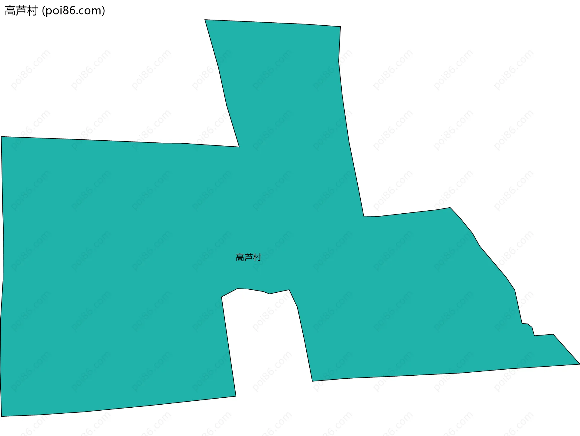 高芦村边界地图