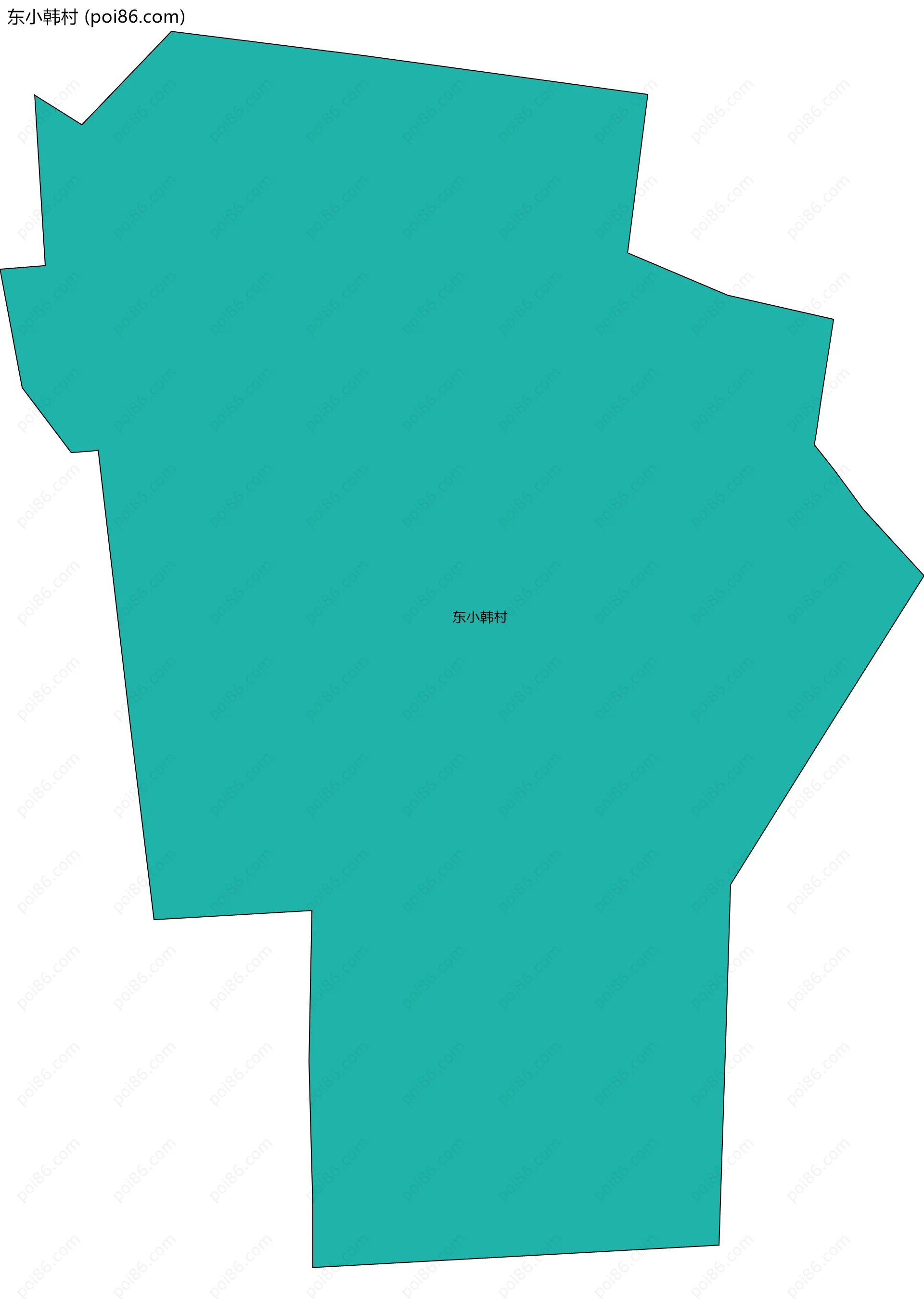 东小韩村边界地图