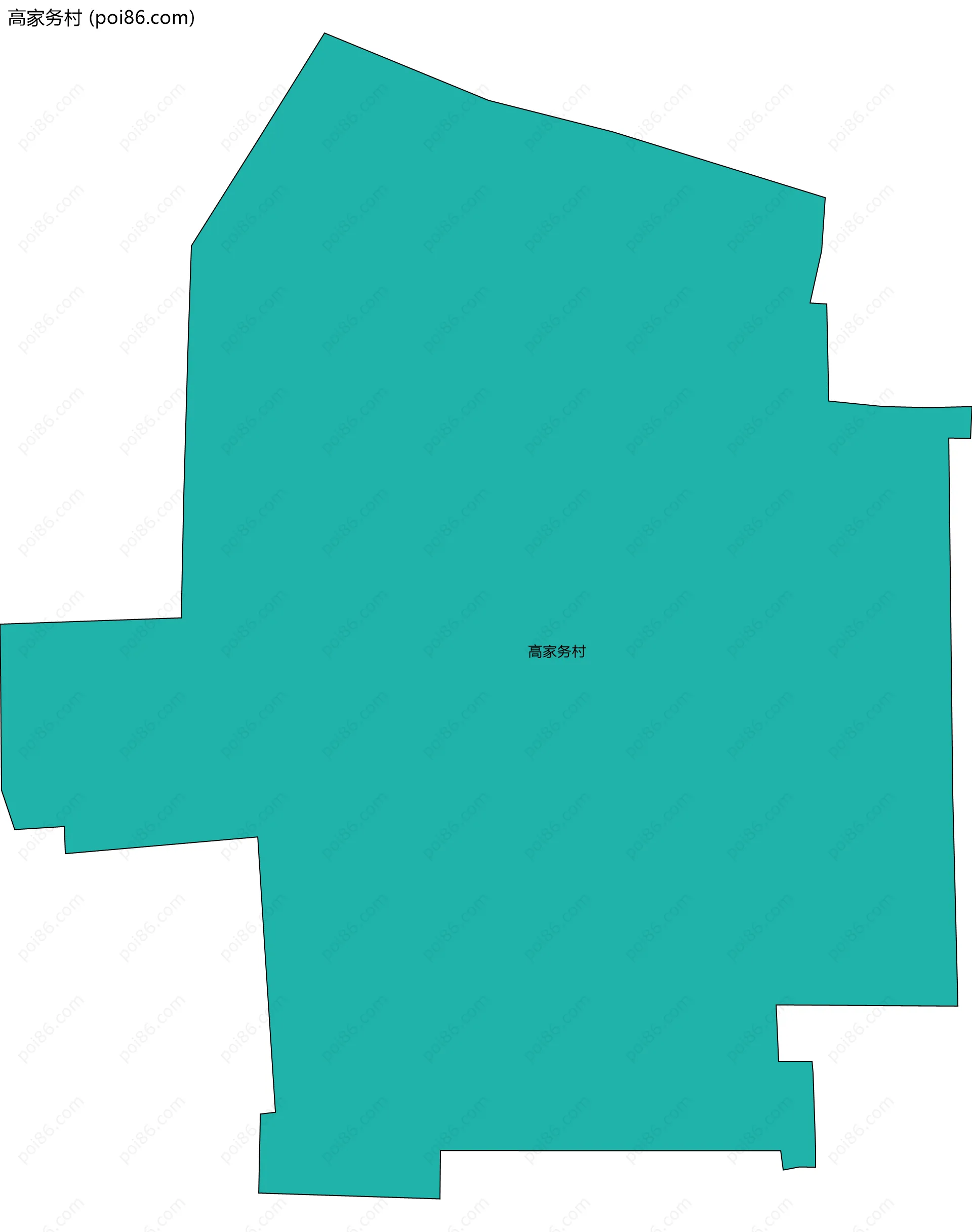 高家务村边界地图