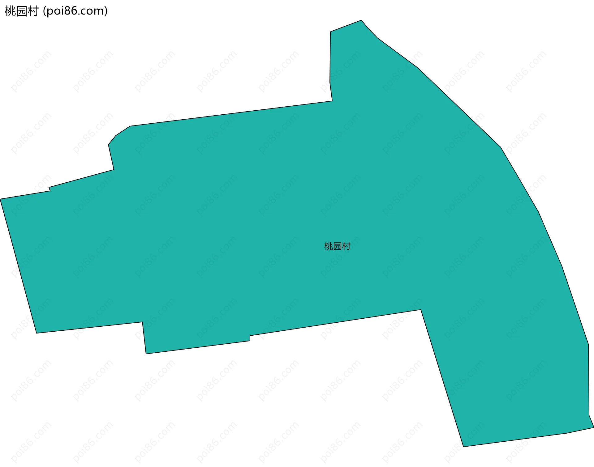 桃园村边界地图