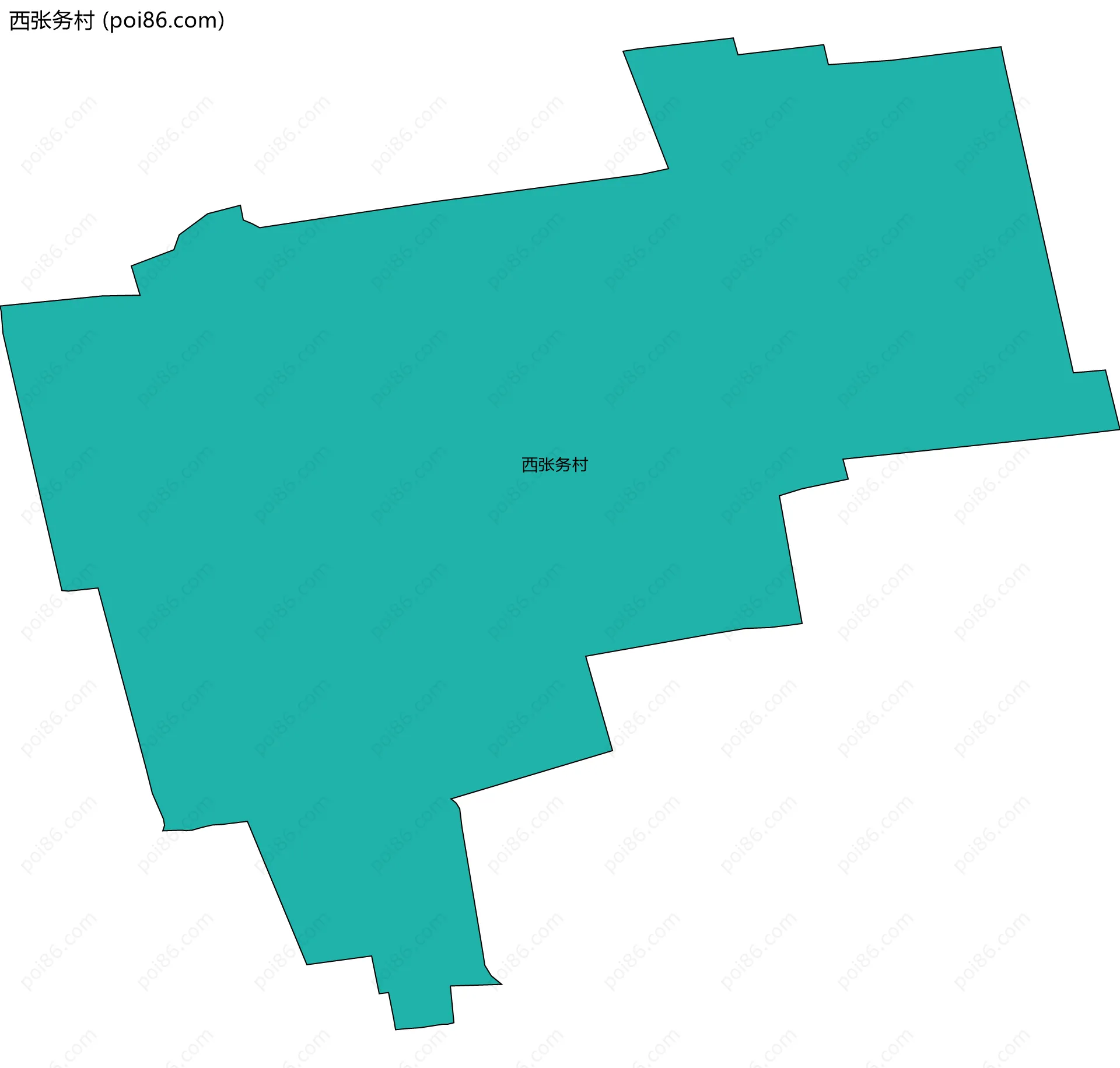 西张务村边界地图