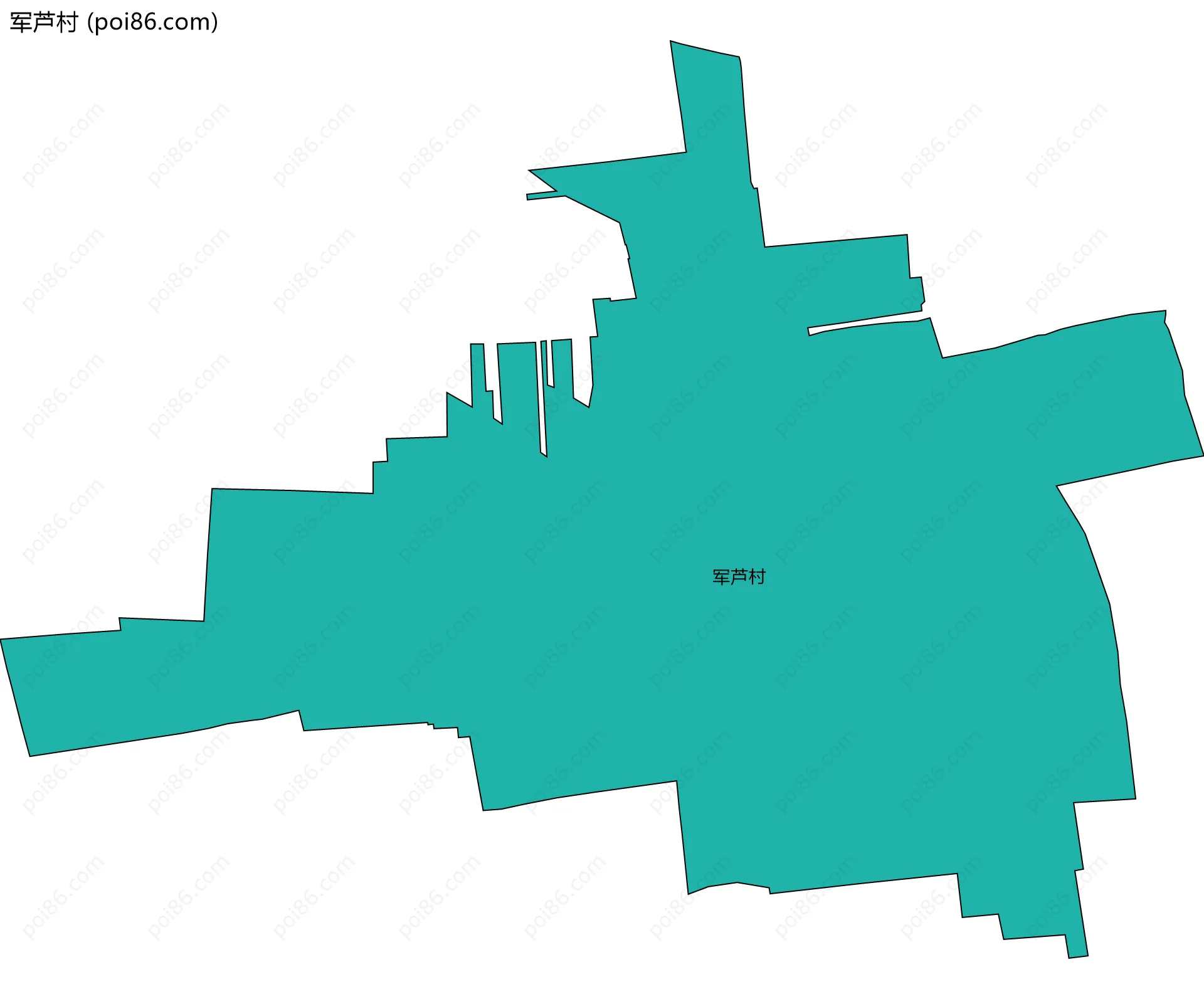 军芦村边界地图