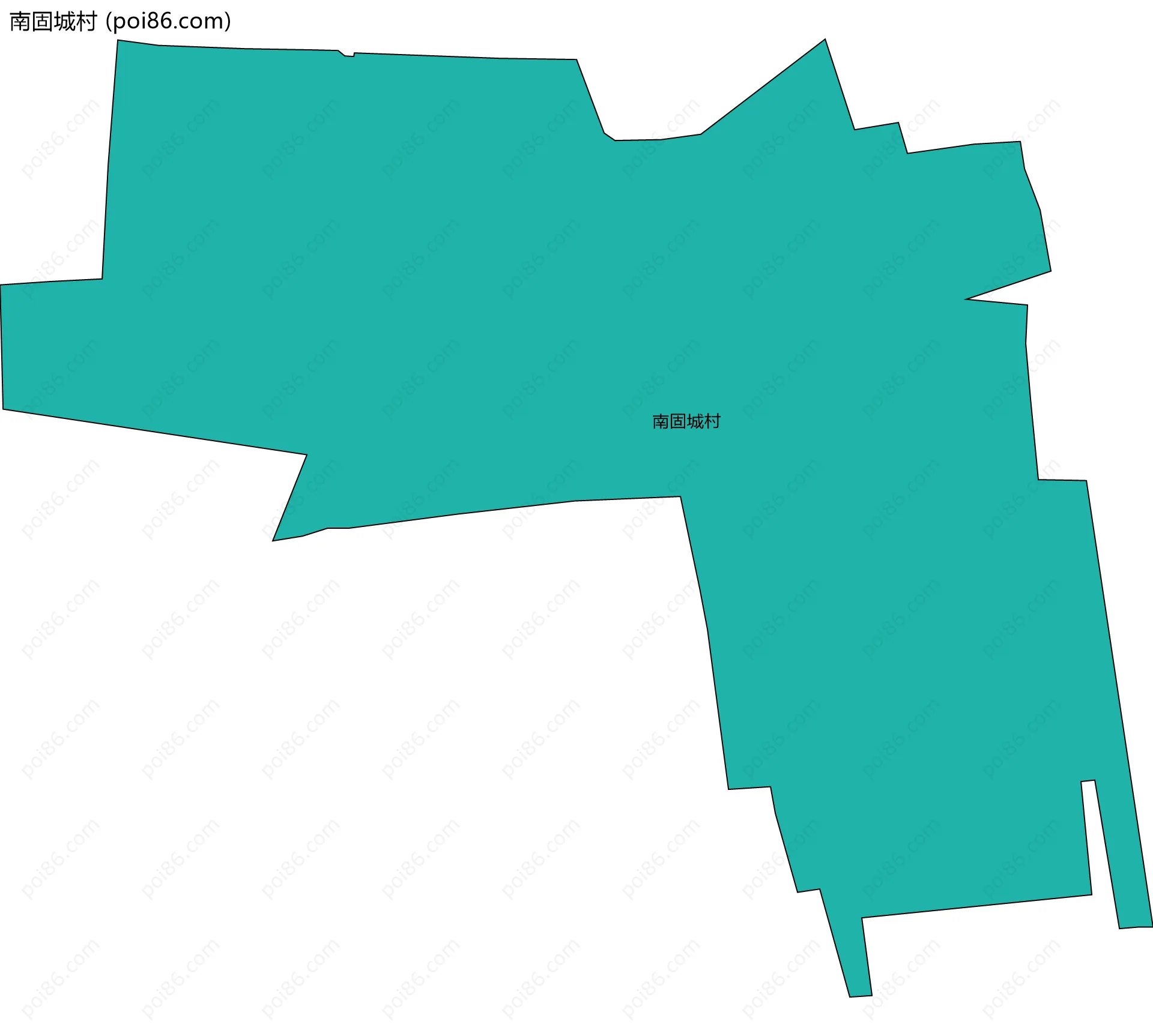 南固城村边界地图