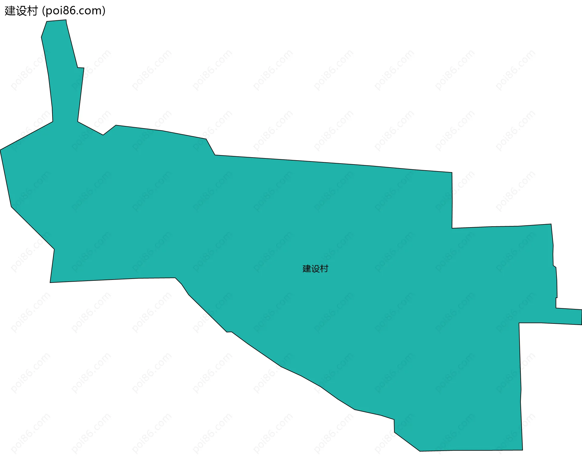 建设村边界地图