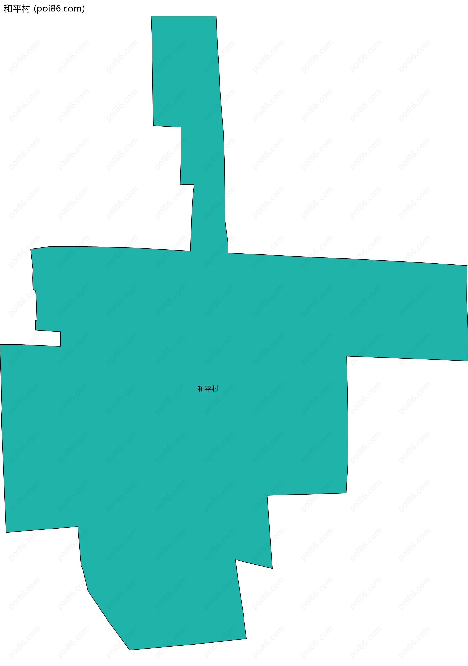 和平村边界地图