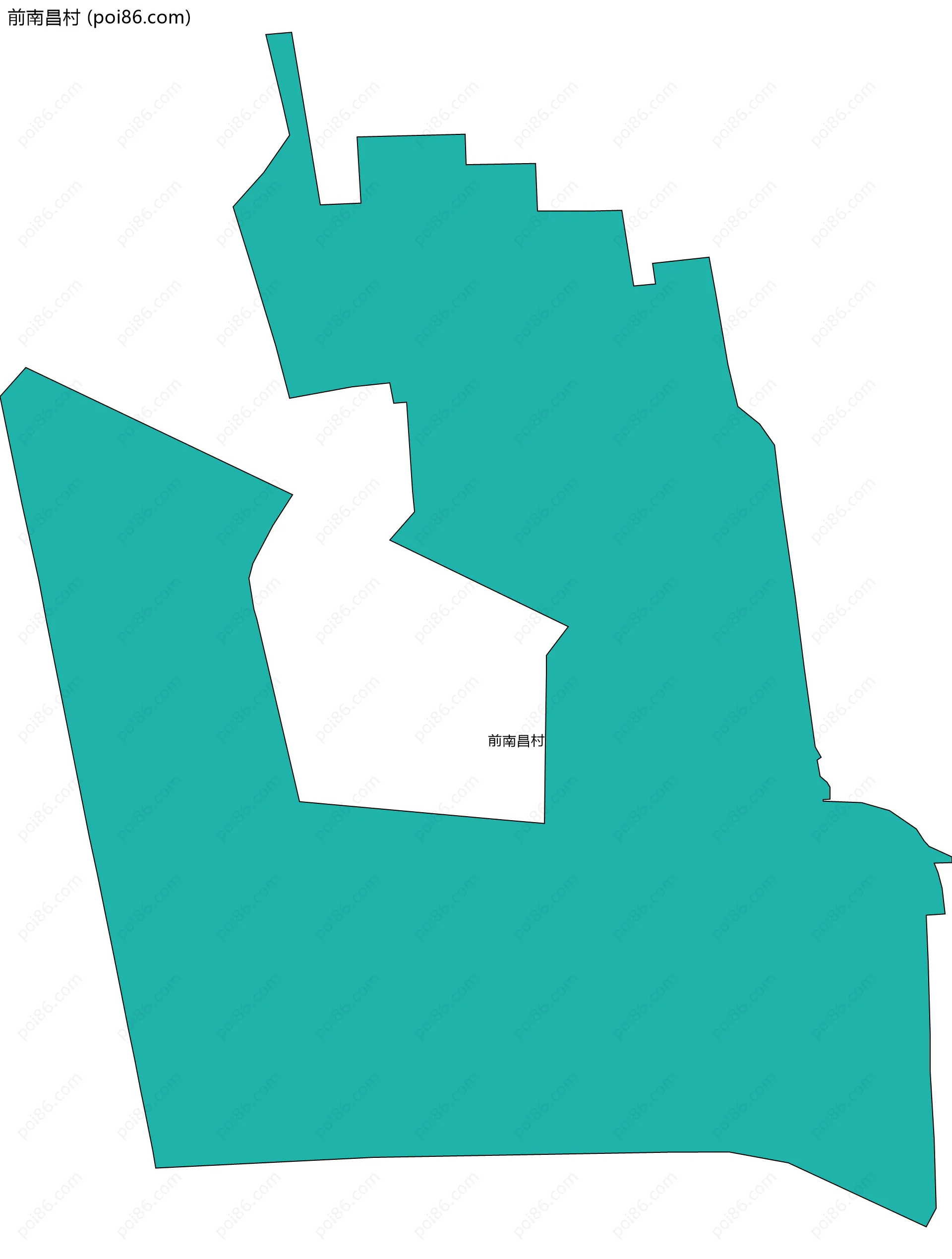 前南昌村边界地图