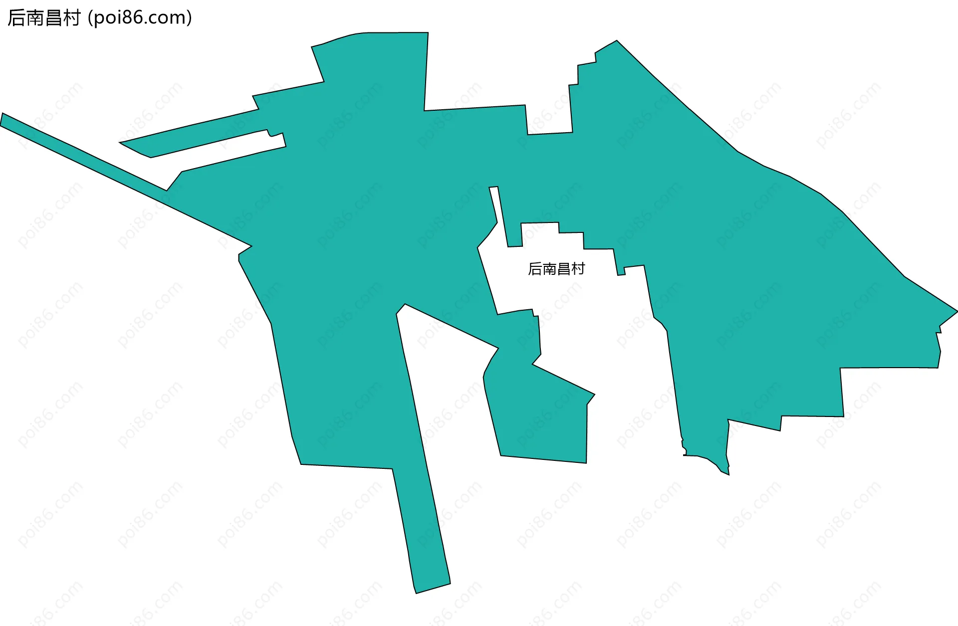 后南昌村边界地图