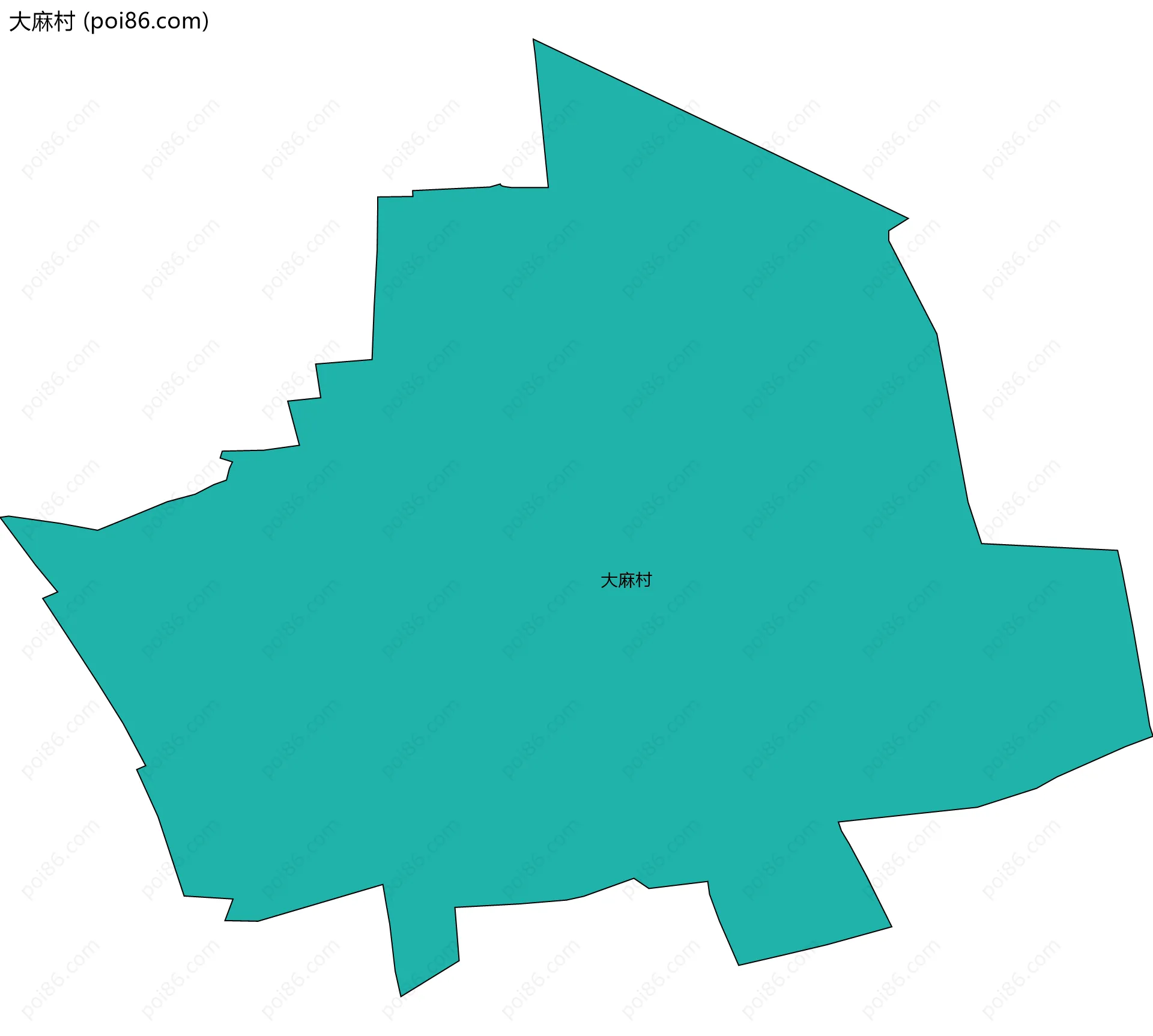 大麻村边界地图