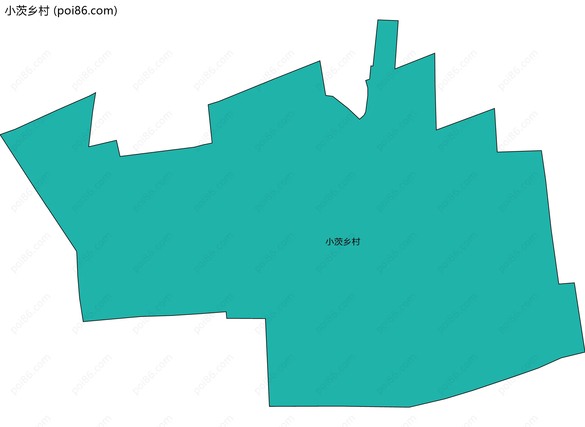小茨乡村边界地图