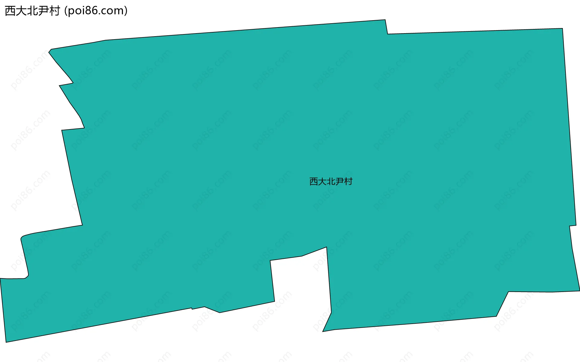 西大北尹村边界地图
