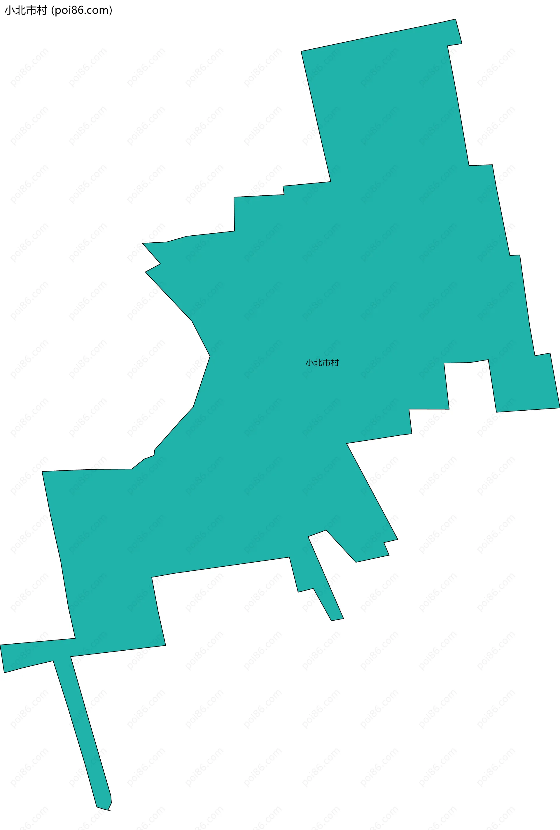 小北市村边界地图