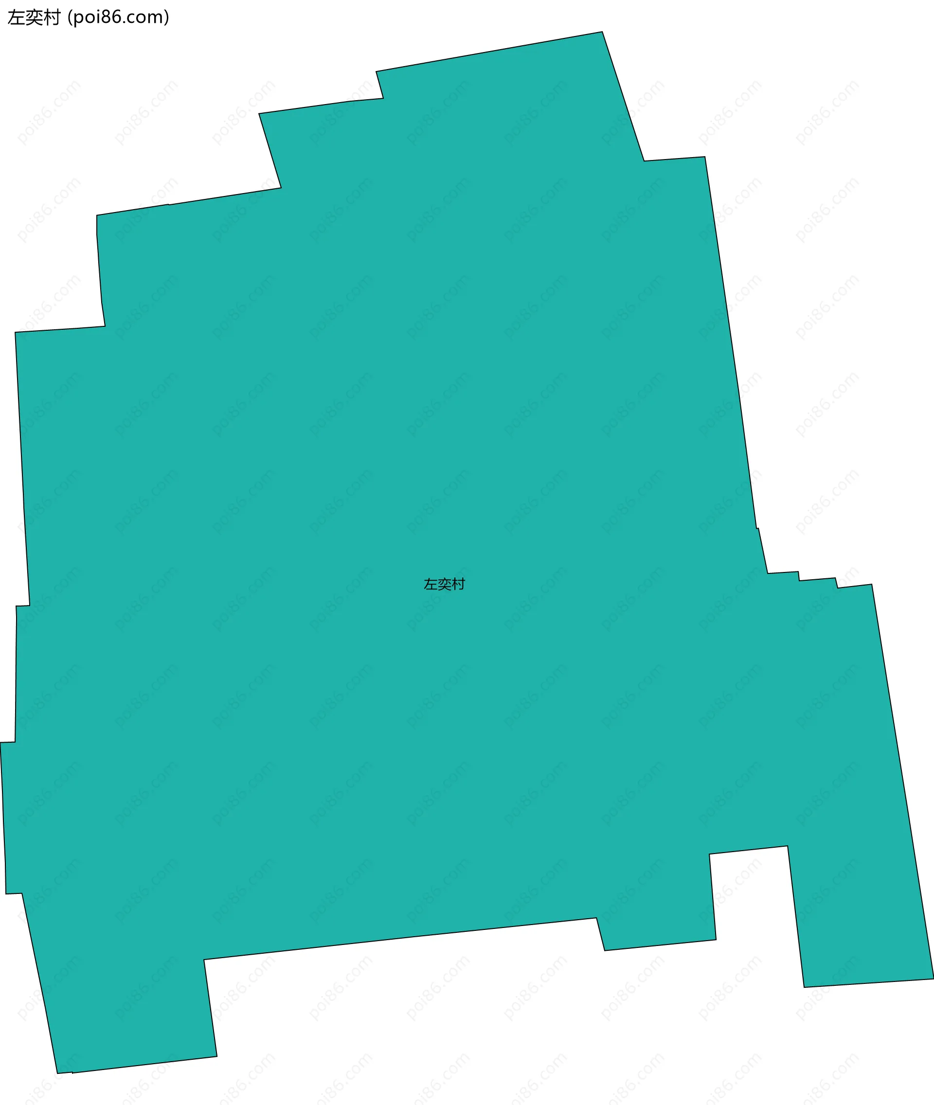 左奕村边界地图