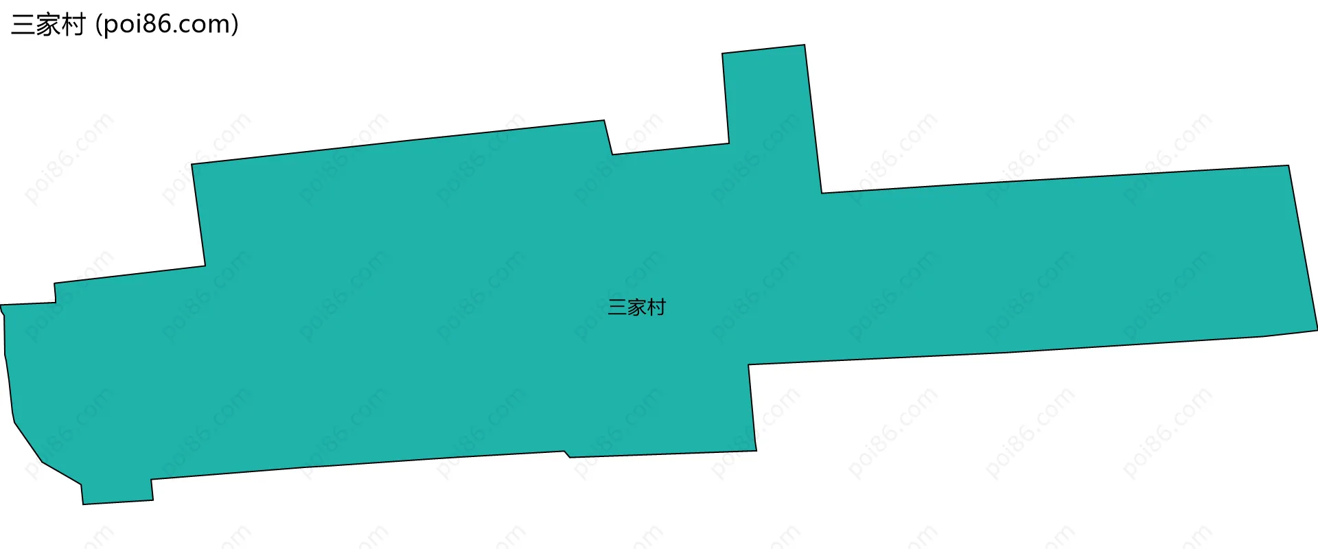 三家村边界地图