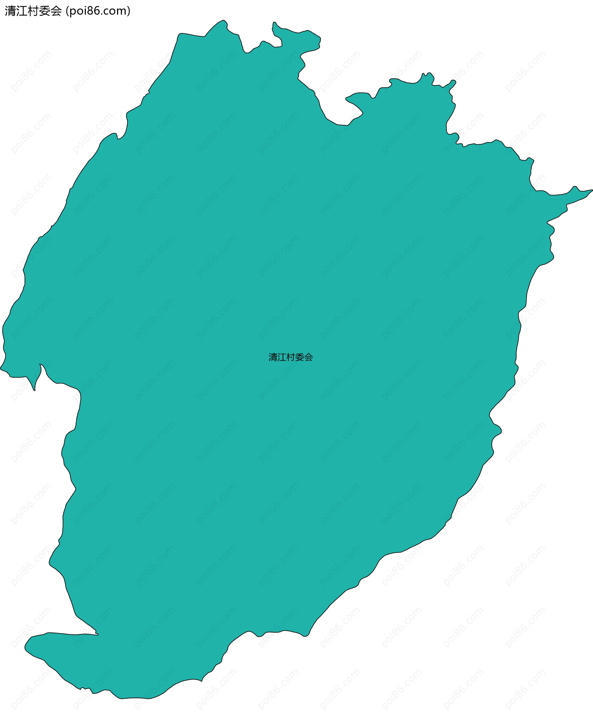 清江村委会边界地图