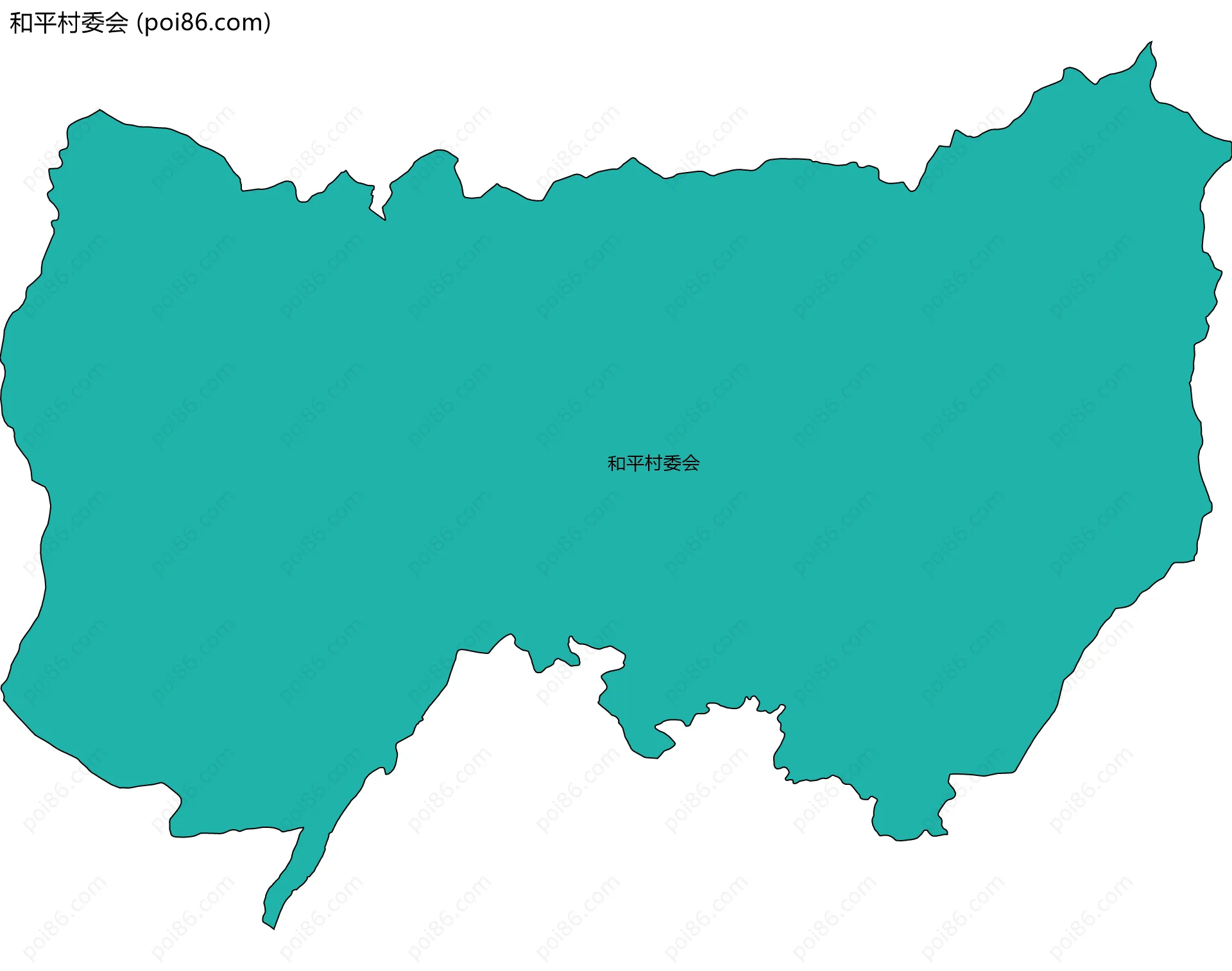 和平村委会边界地图