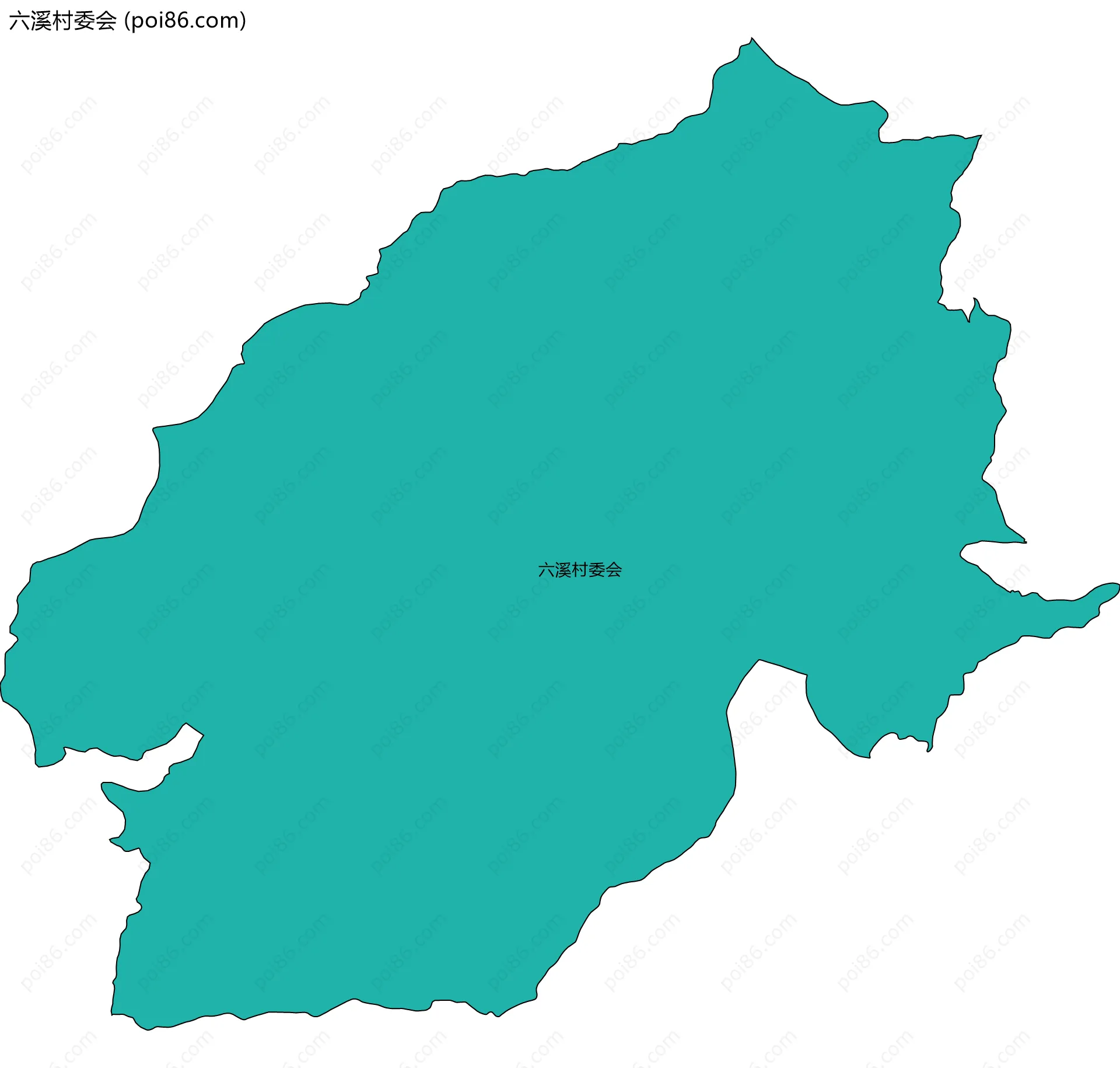 六溪村委会边界地图