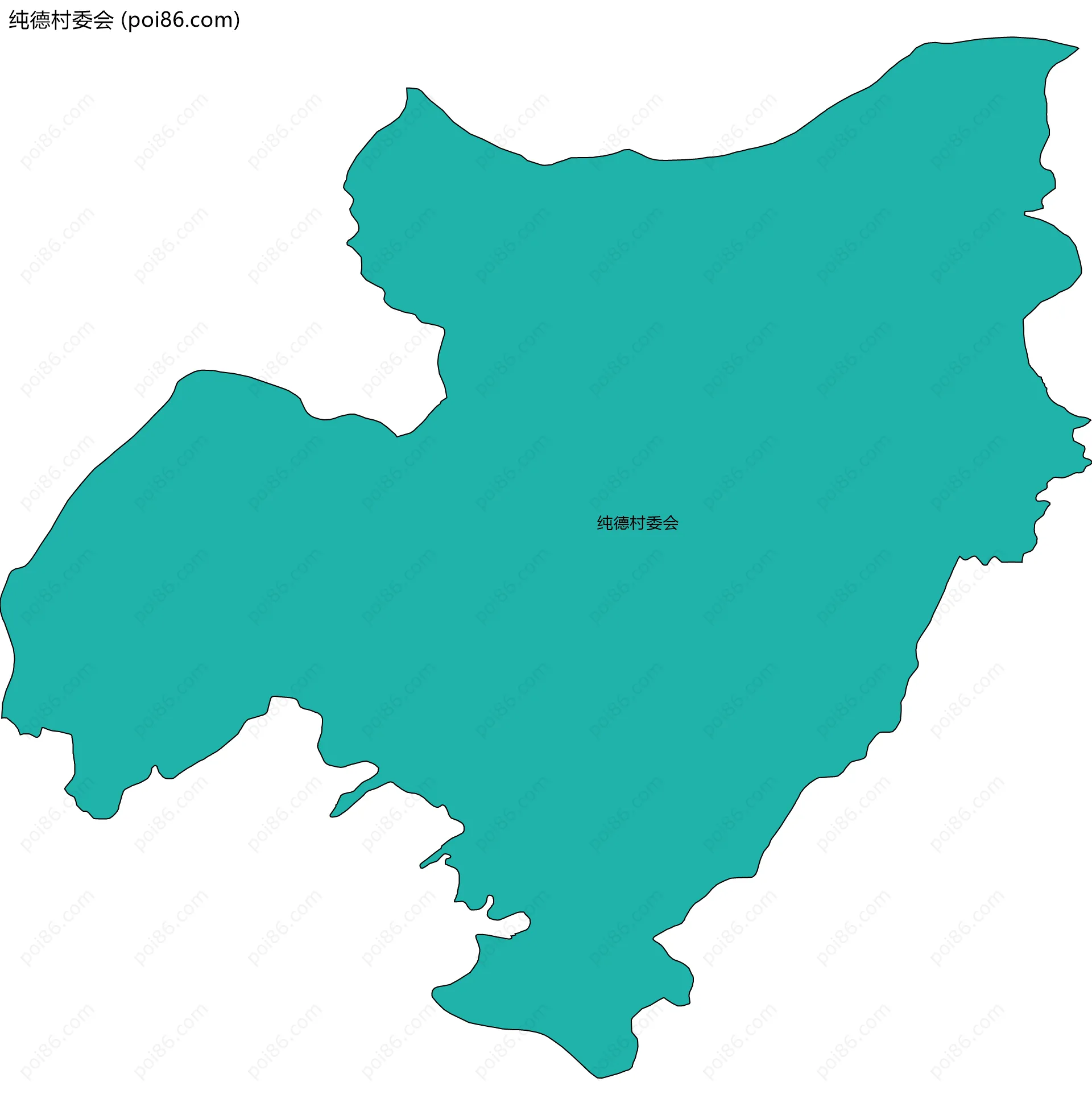 纯德村委会边界地图