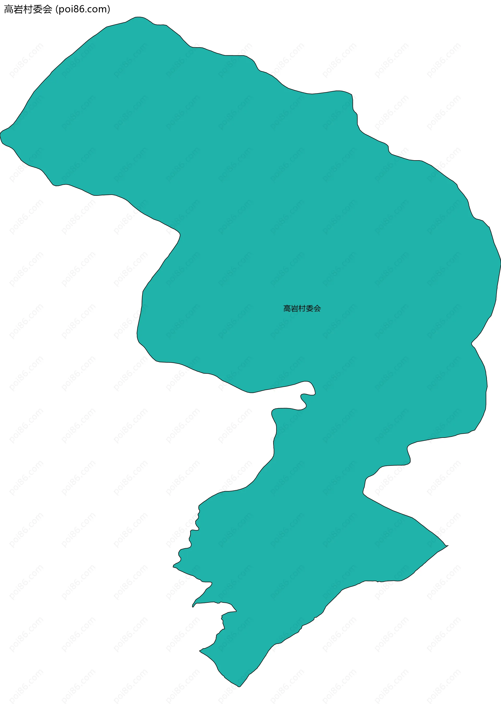 高岩村委会边界地图