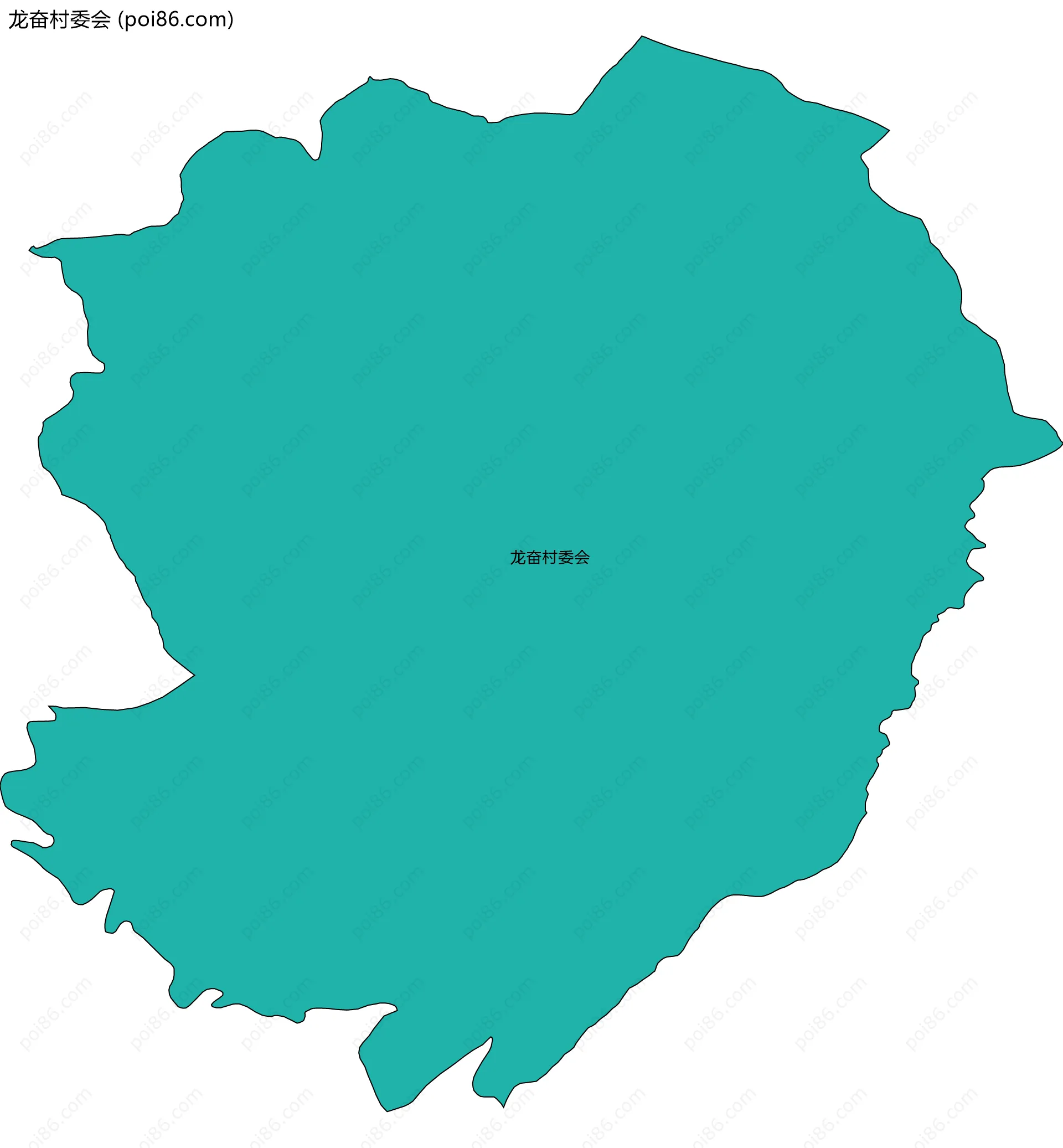 龙奋村委会边界地图