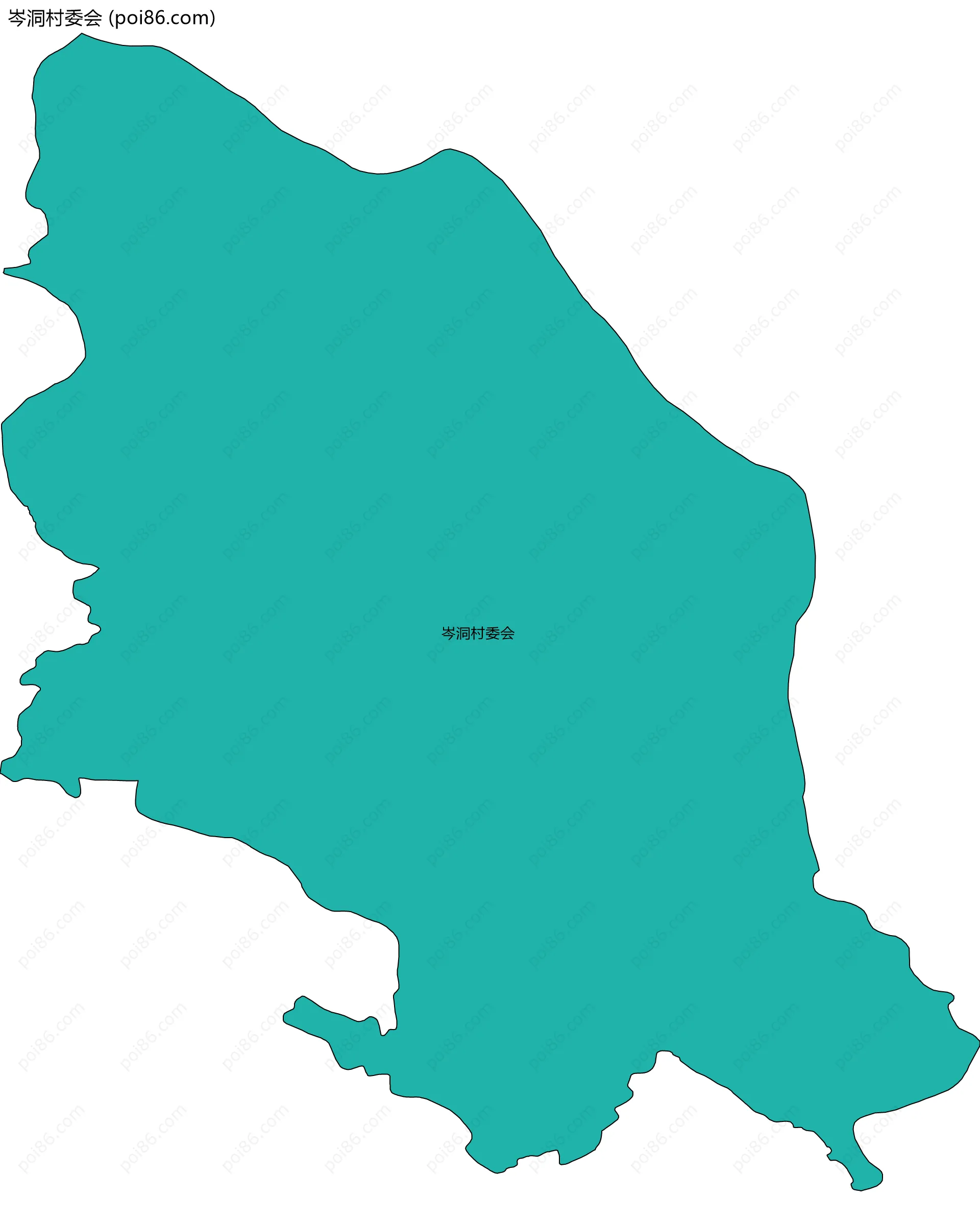 岑洞村委会边界地图