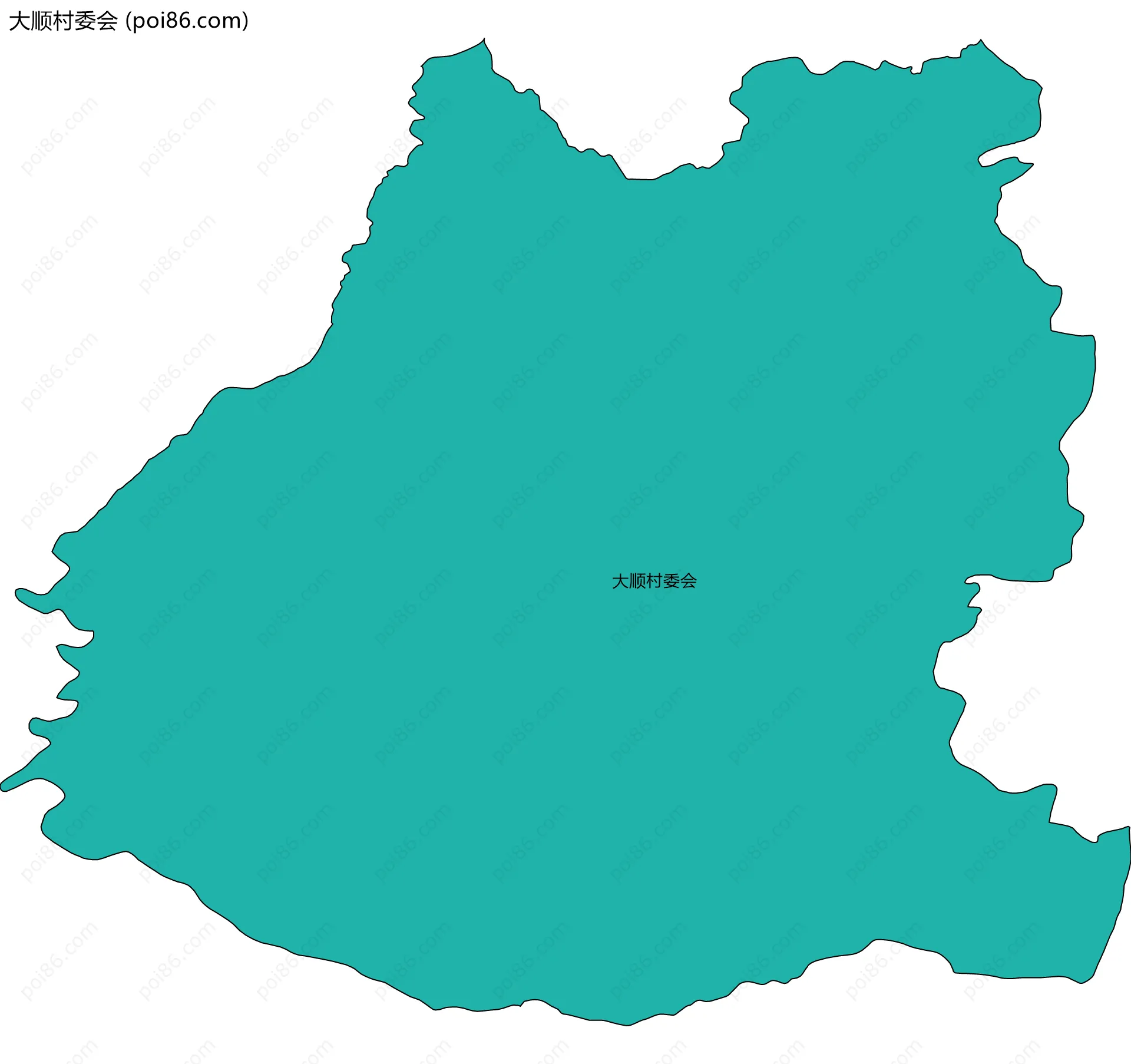 大顺村委会边界地图