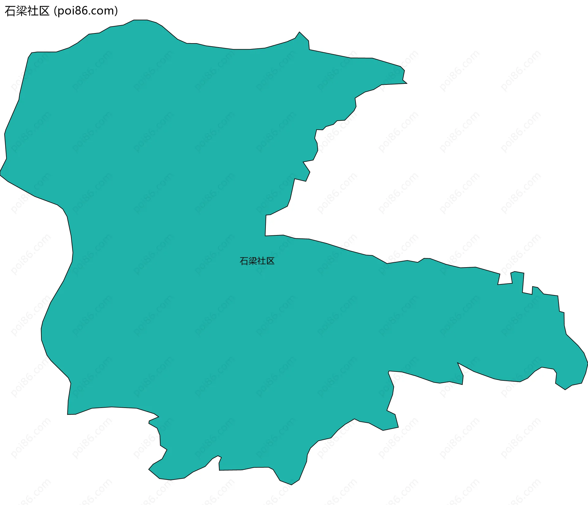 石梁社区边界地图