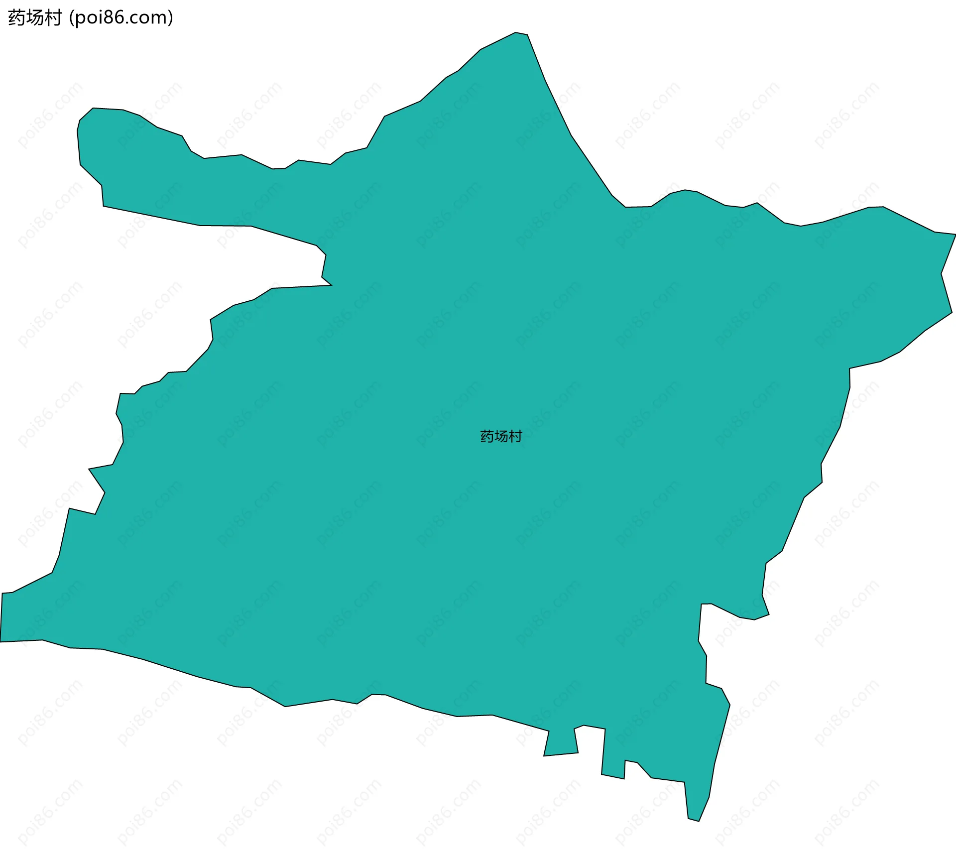 药场村边界地图