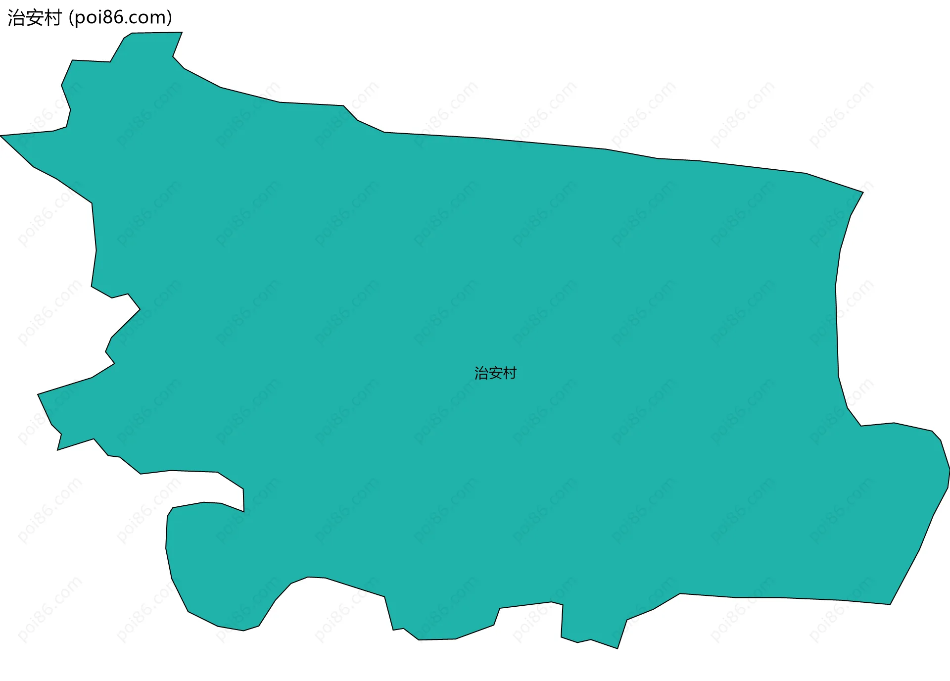 治安村边界地图