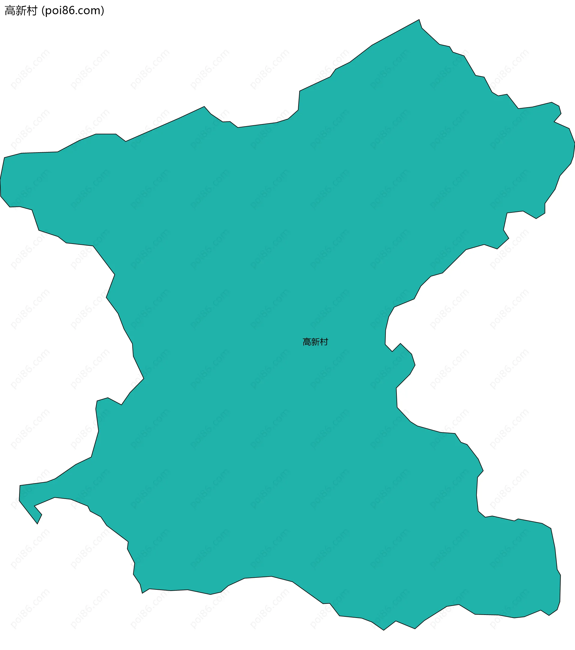 高新村边界地图