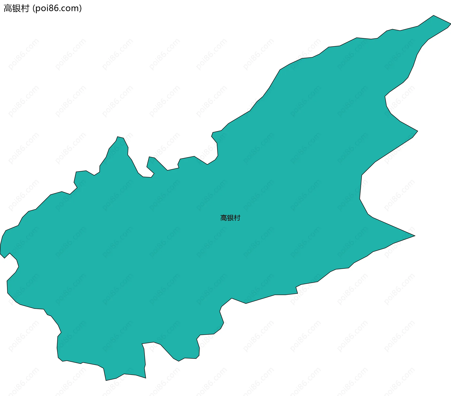 高银村边界地图
