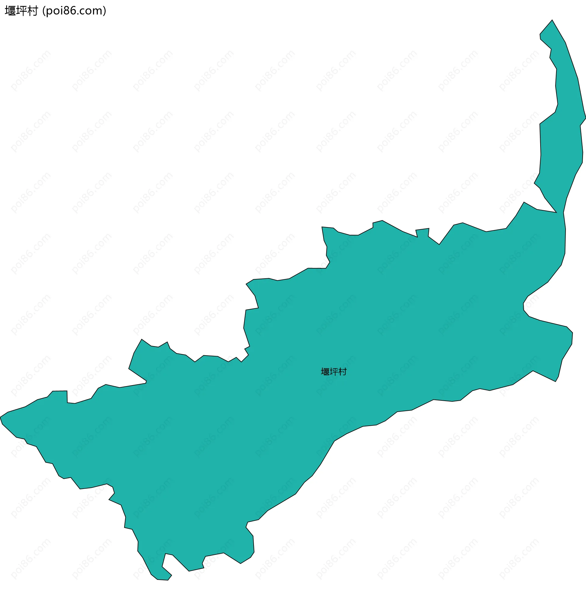 堰坪村边界地图