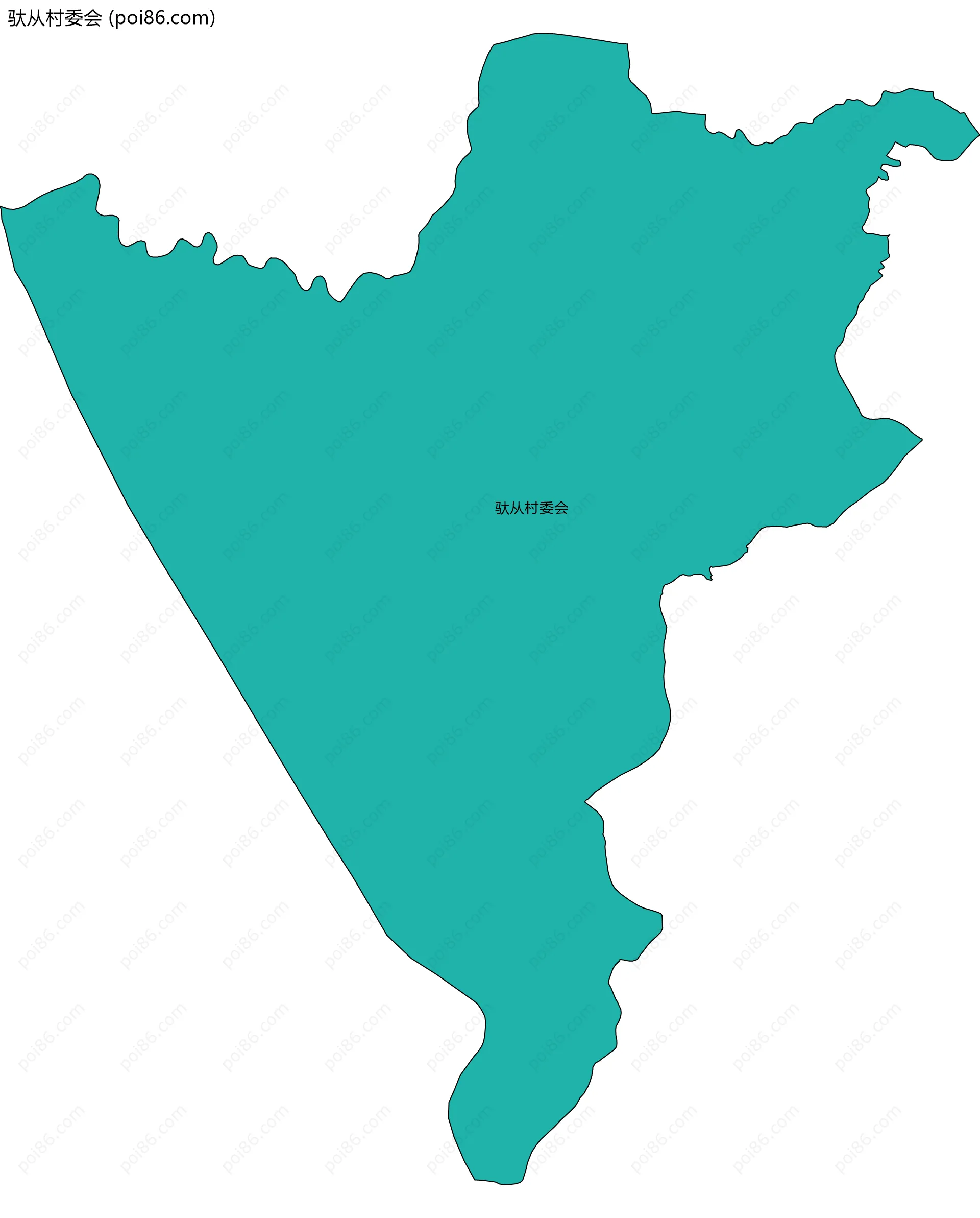 驮从村委会边界地图