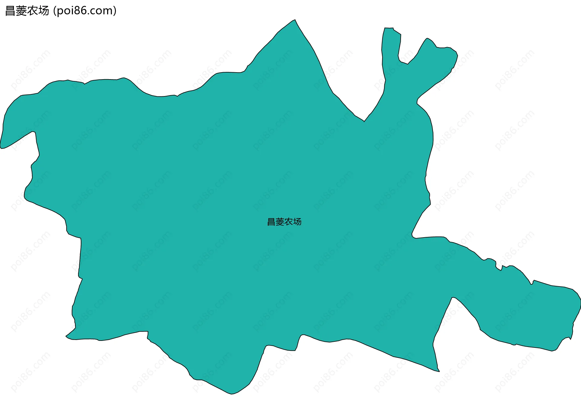 昌菱农场边界地图