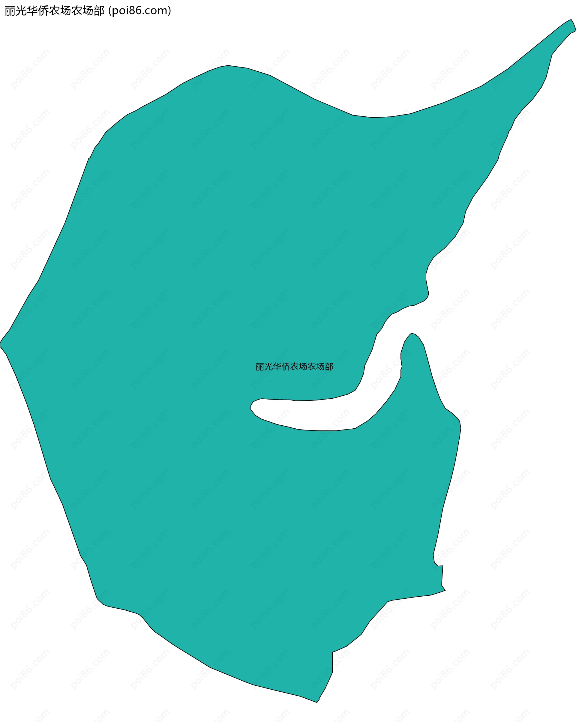 丽光华侨农场农场部边界地图