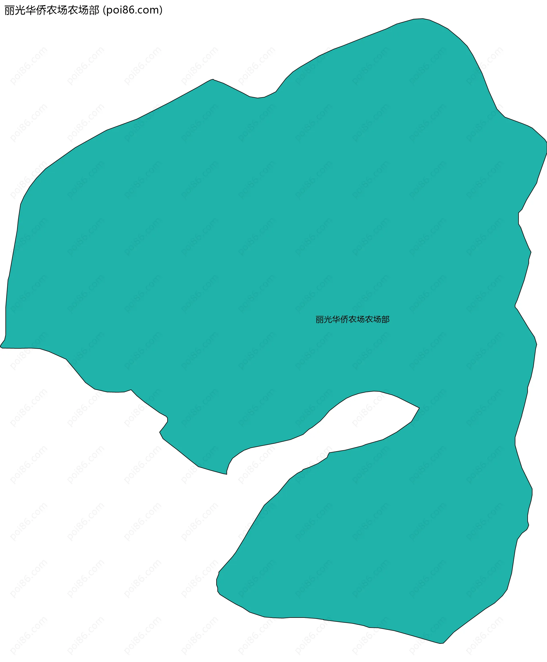 丽光华侨农场农场部边界地图