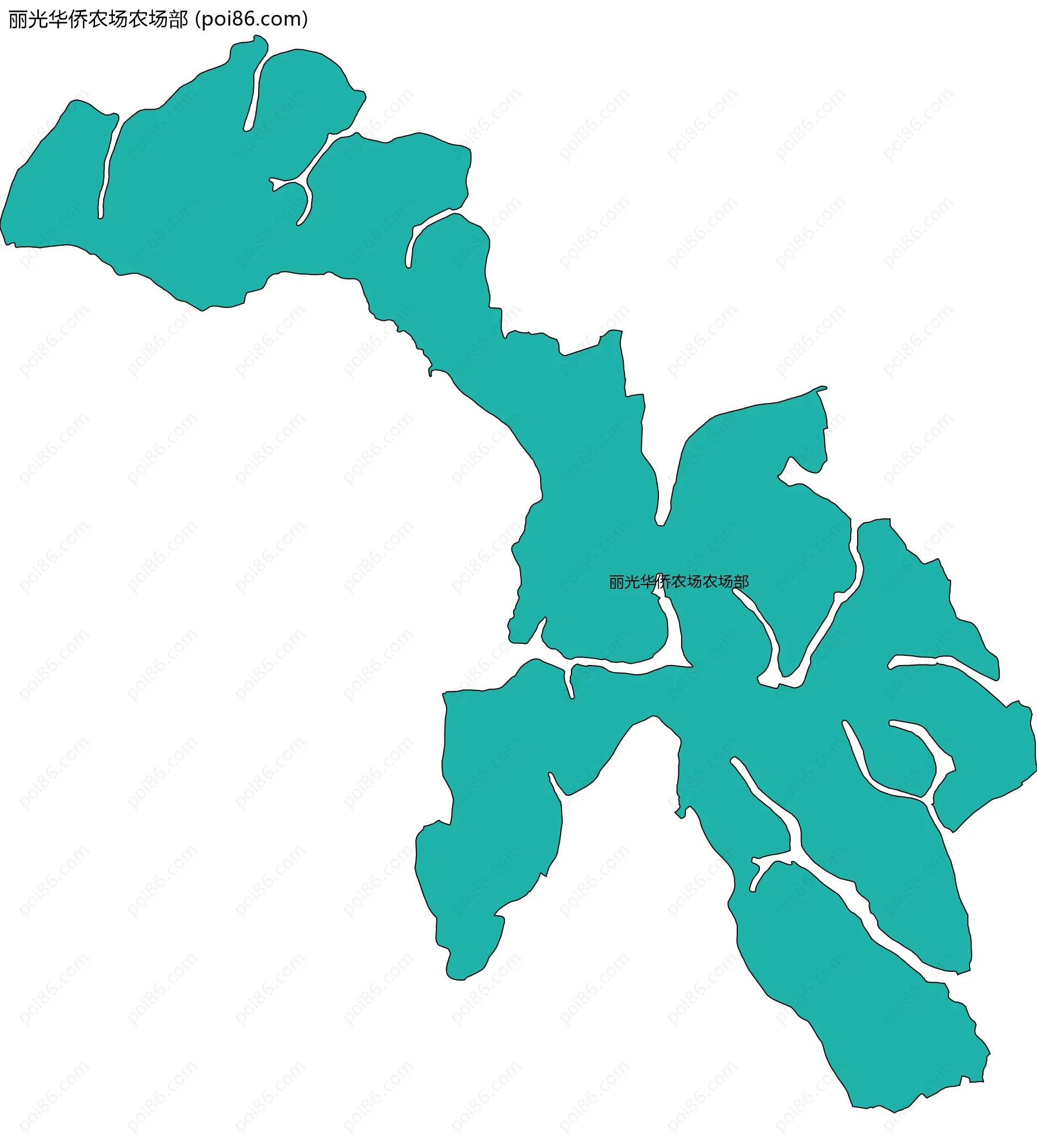 丽光华侨农场农场部边界地图