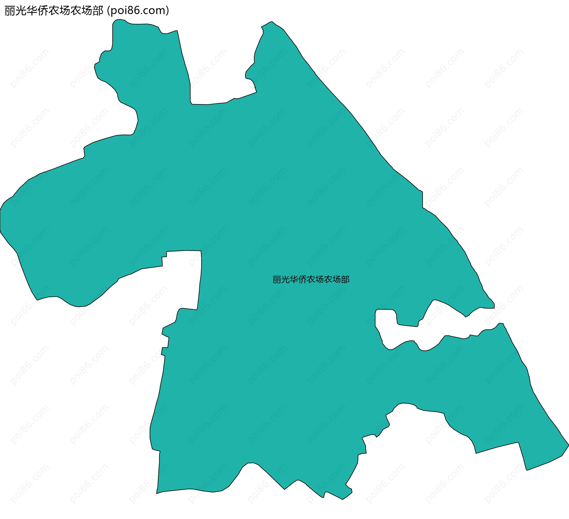 丽光华侨农场农场部边界地图