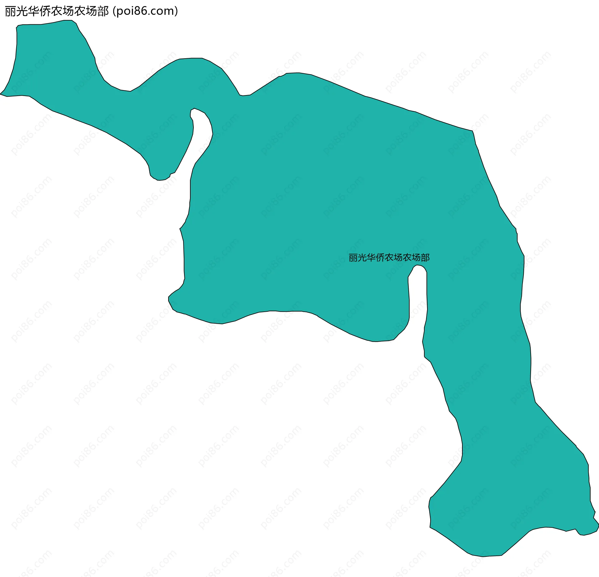 丽光华侨农场农场部边界地图