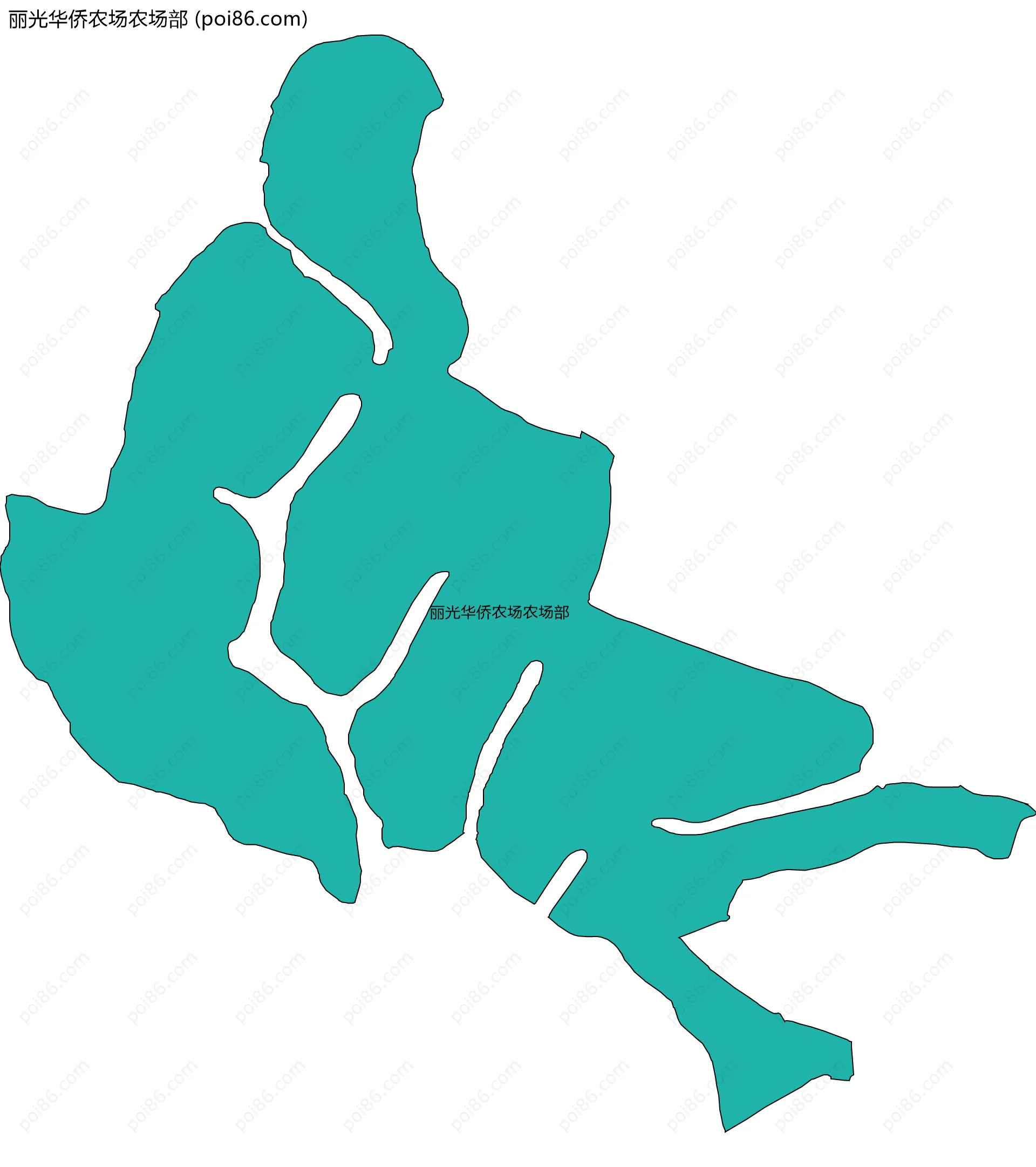 丽光华侨农场农场部边界地图