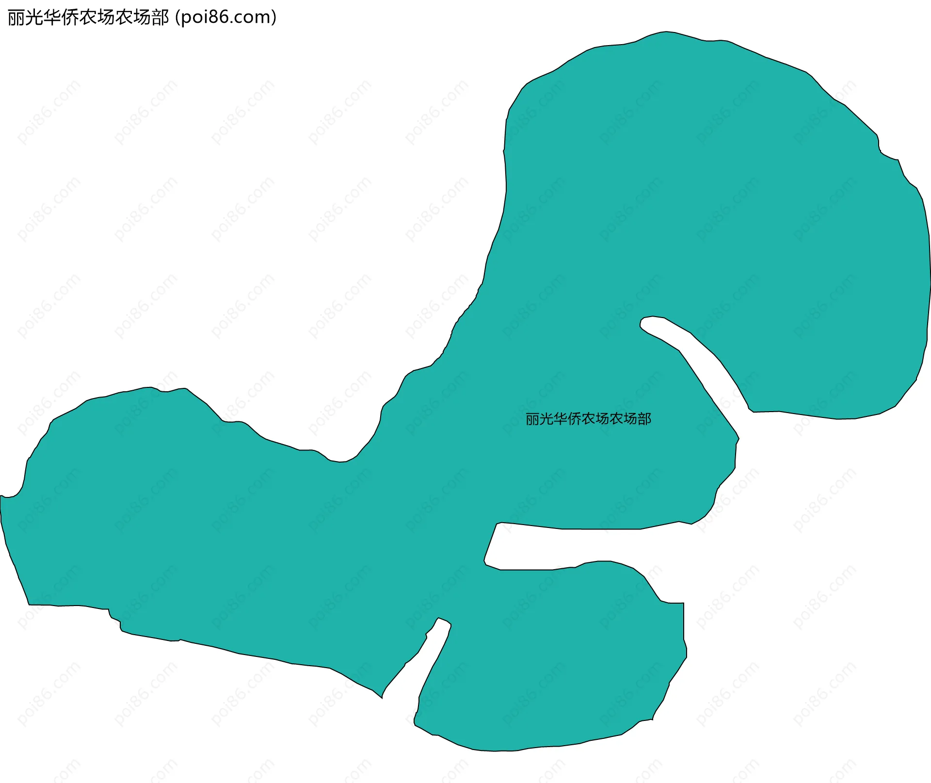 丽光华侨农场农场部边界地图