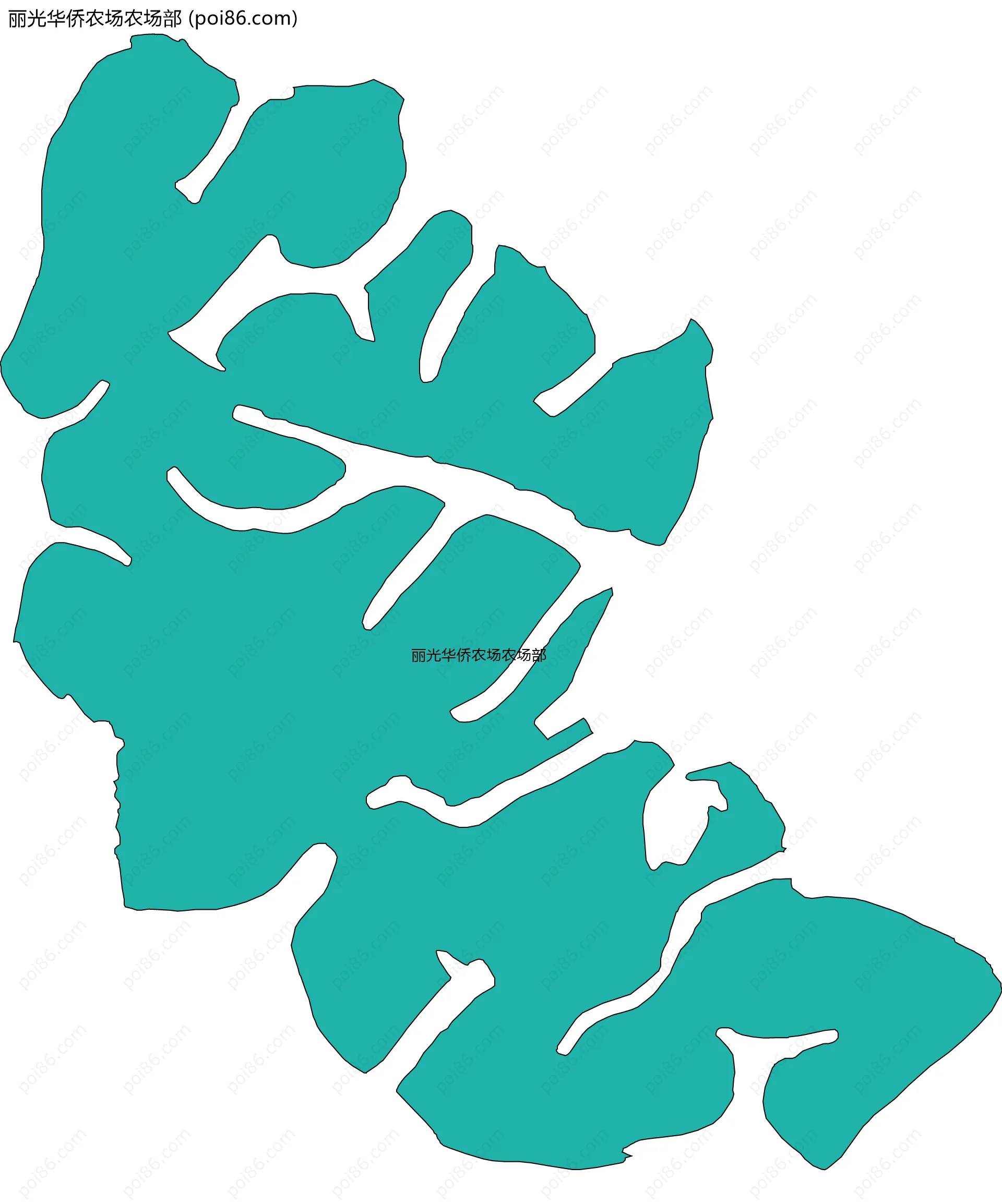 丽光华侨农场农场部边界地图