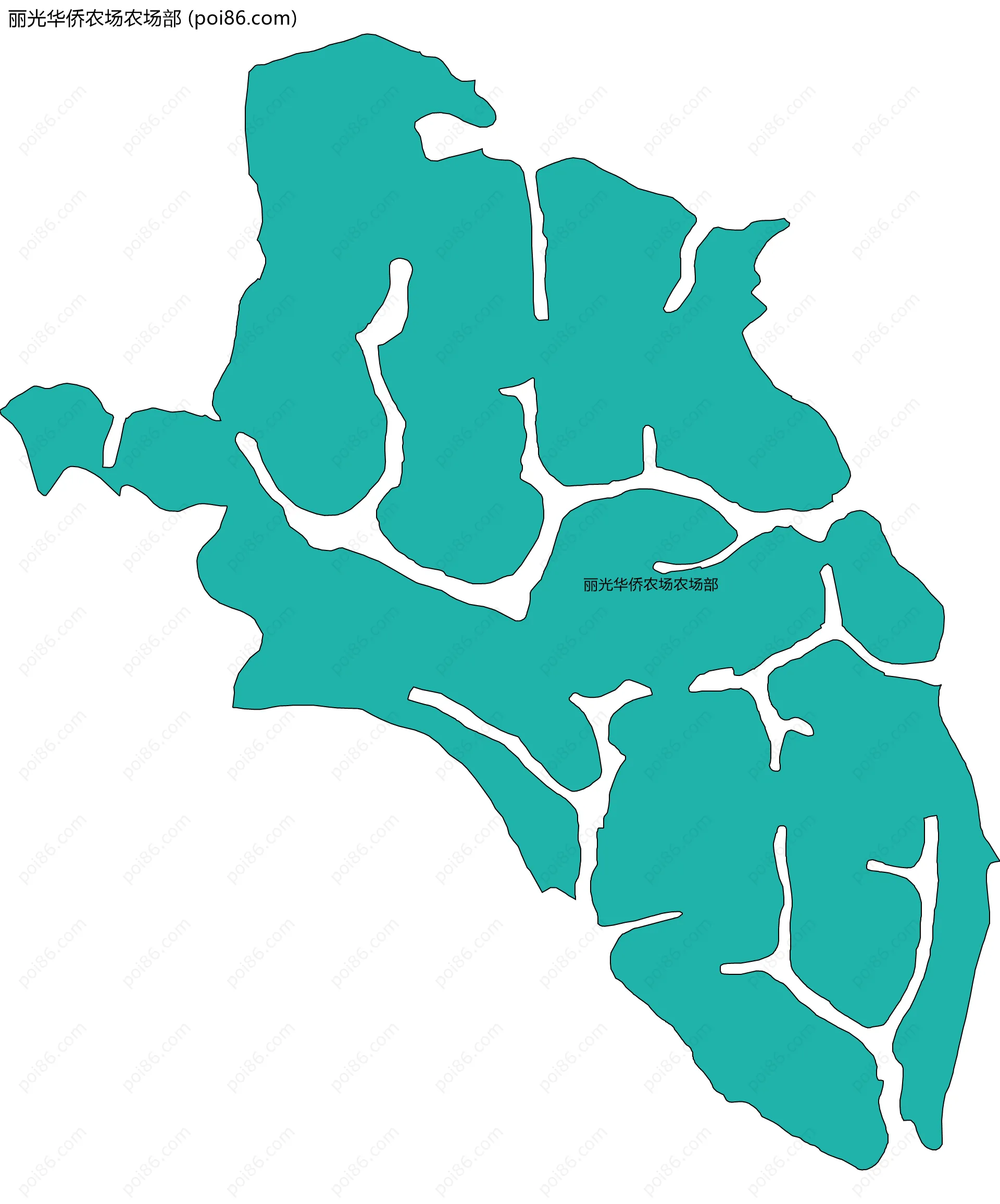 丽光华侨农场农场部边界地图