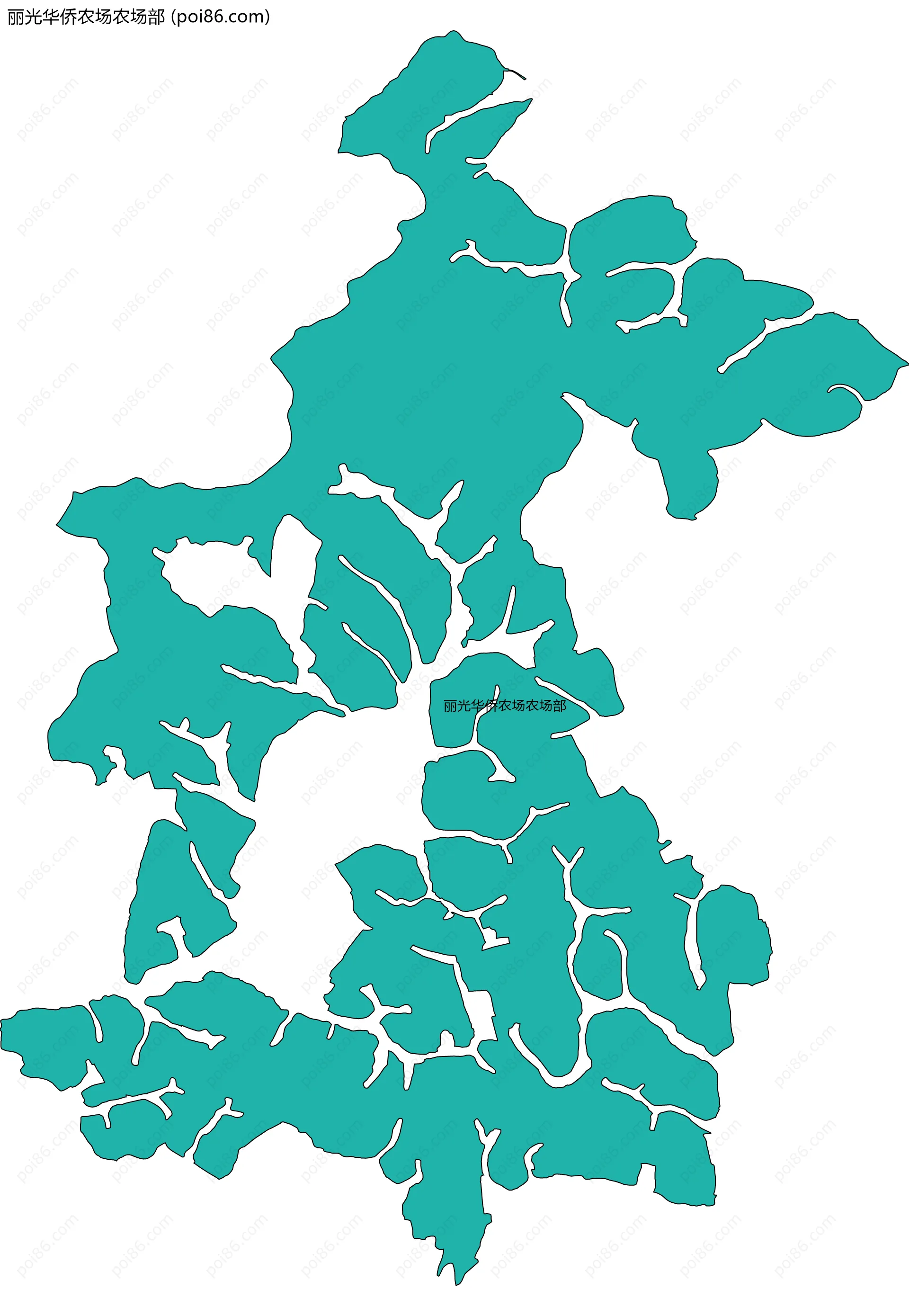 丽光华侨农场农场部边界地图