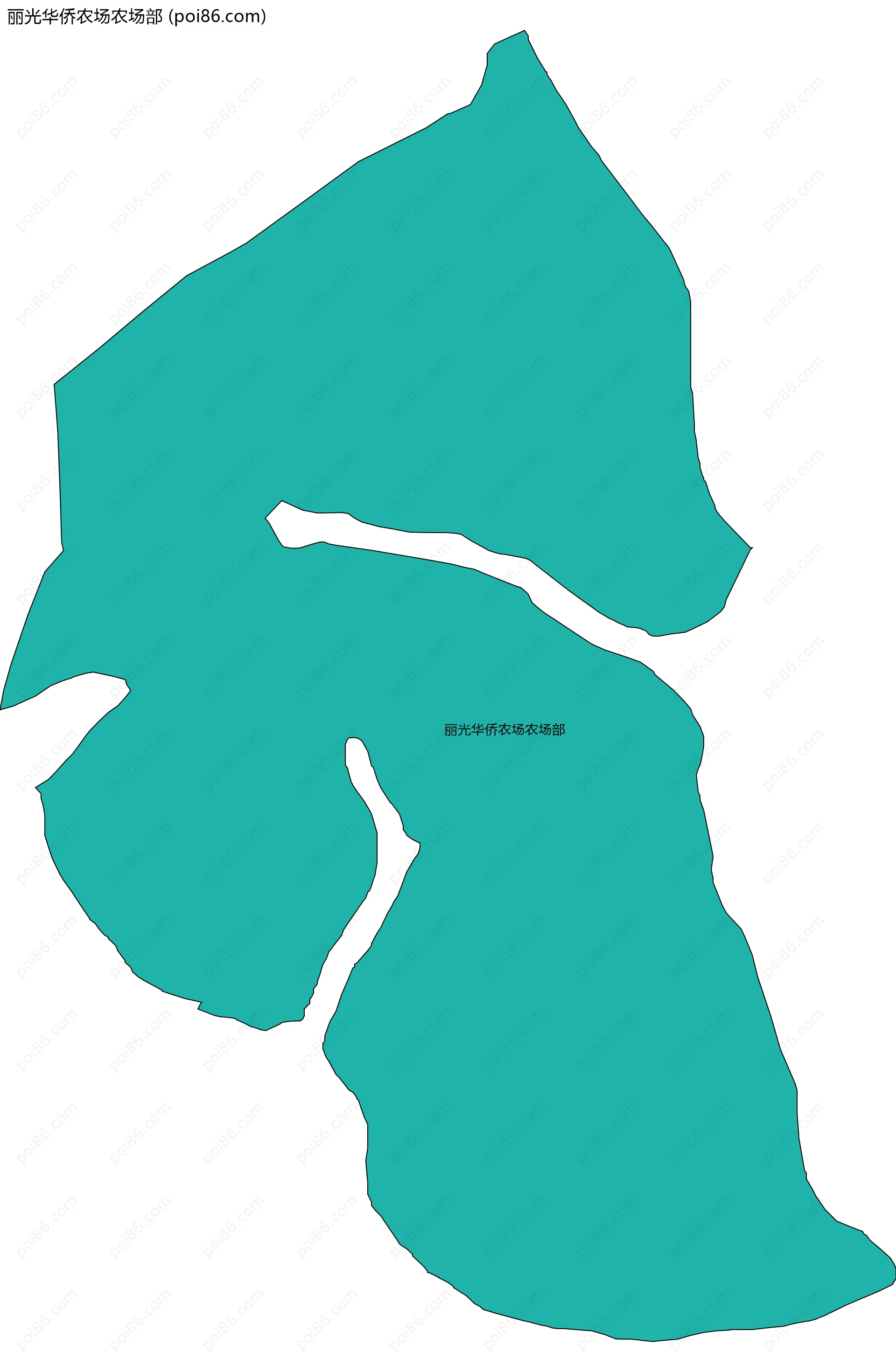 丽光华侨农场农场部边界地图