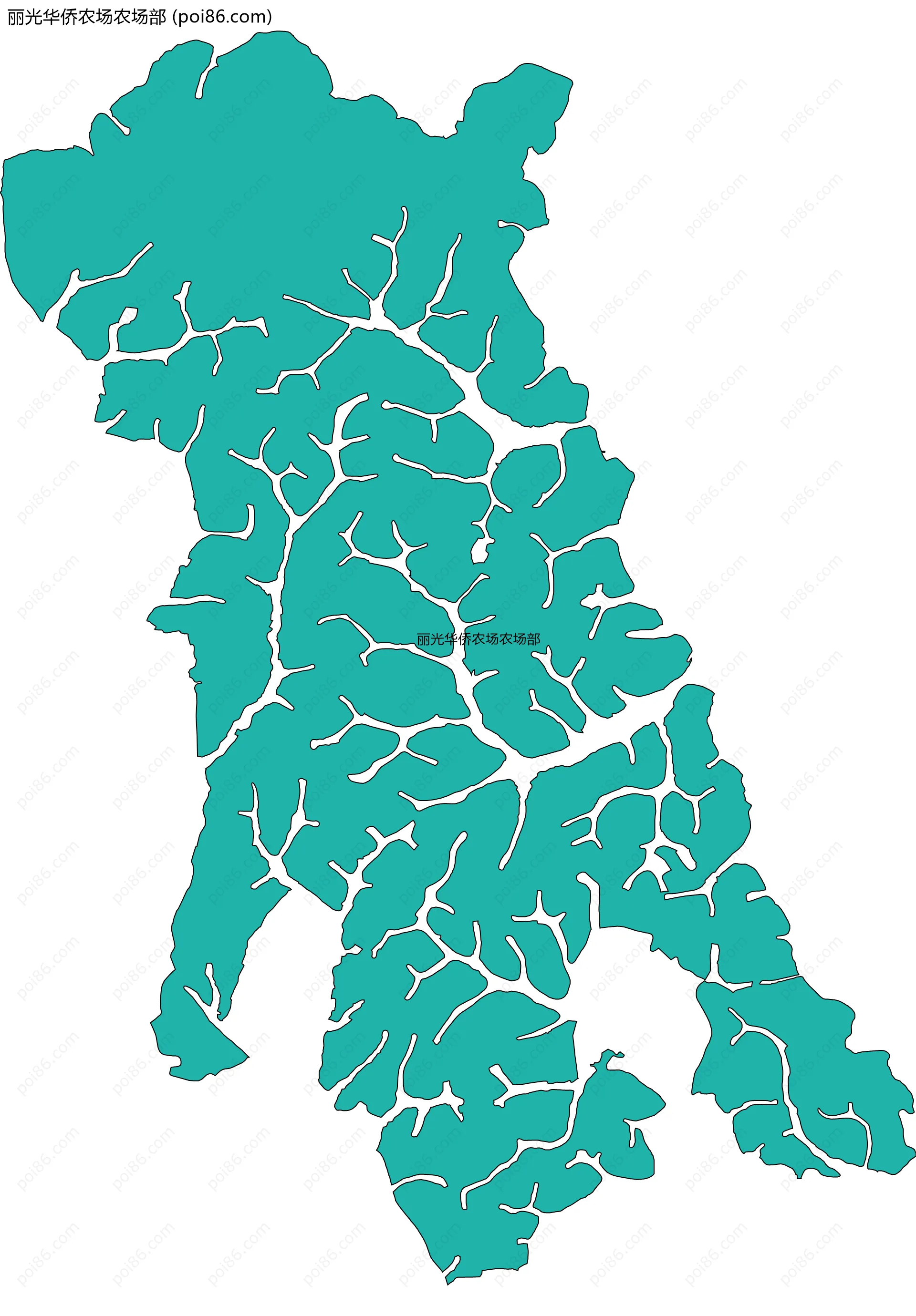 丽光华侨农场农场部边界地图