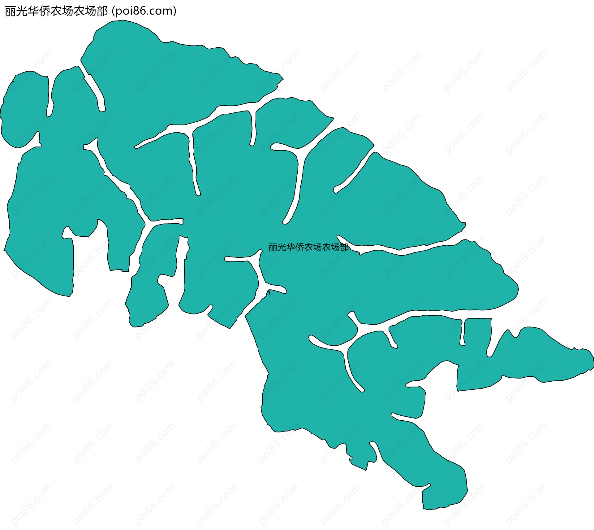 丽光华侨农场农场部边界地图