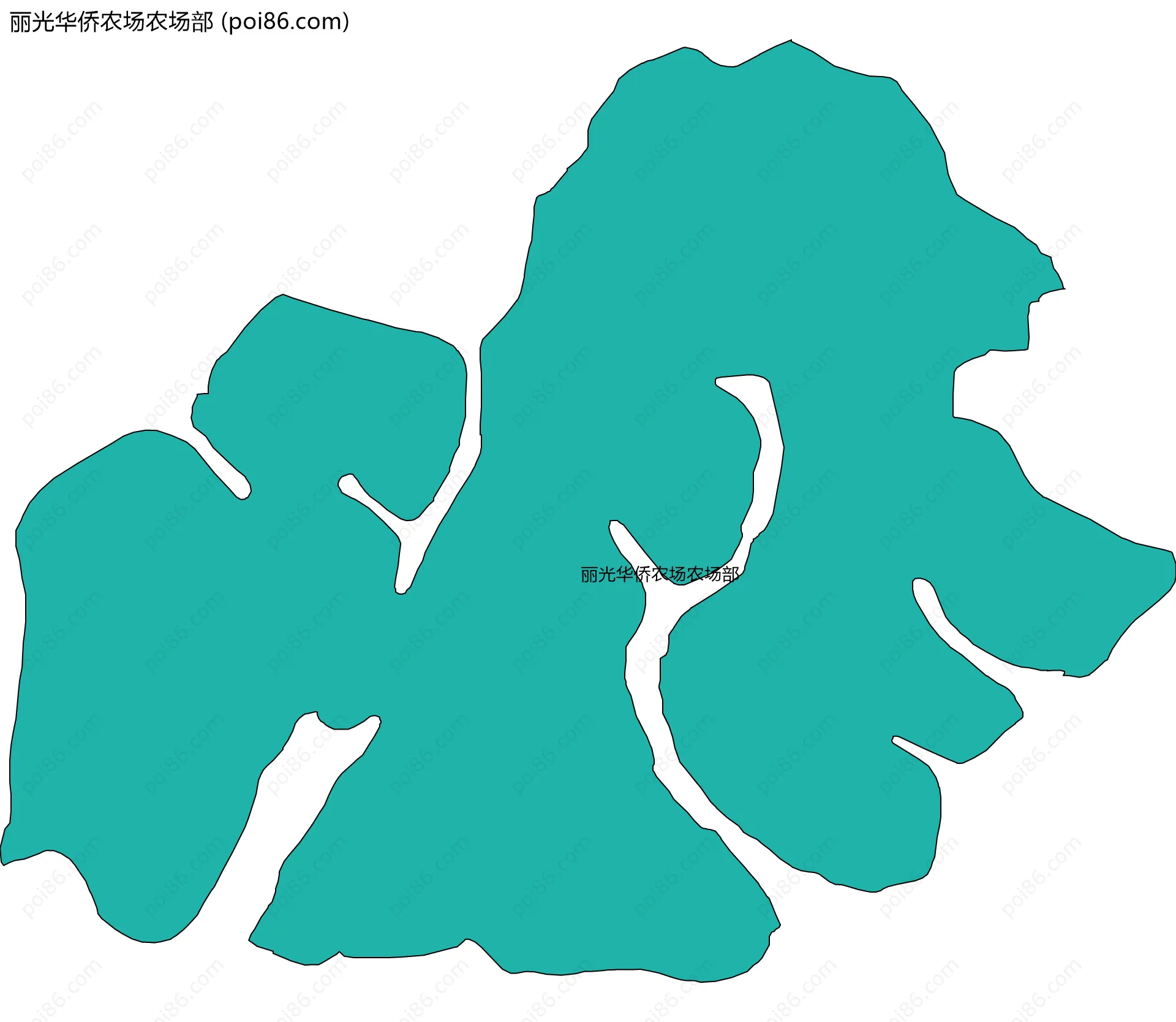 丽光华侨农场农场部边界地图